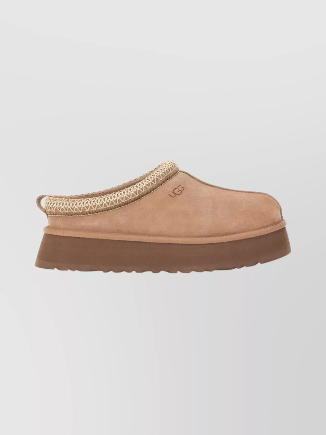 Ugg Platform Sandals Featuring Embroidered Trim