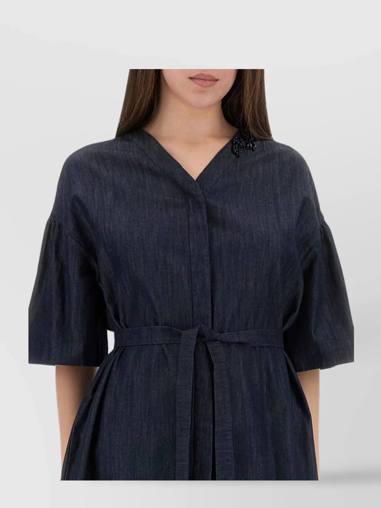 S Max Mara Knee-Length Dress Belted At The Waist