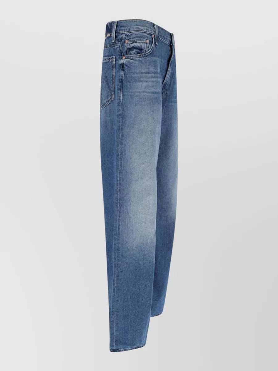 Mother Wide Leg Trousers Belt Loops Back Pockets