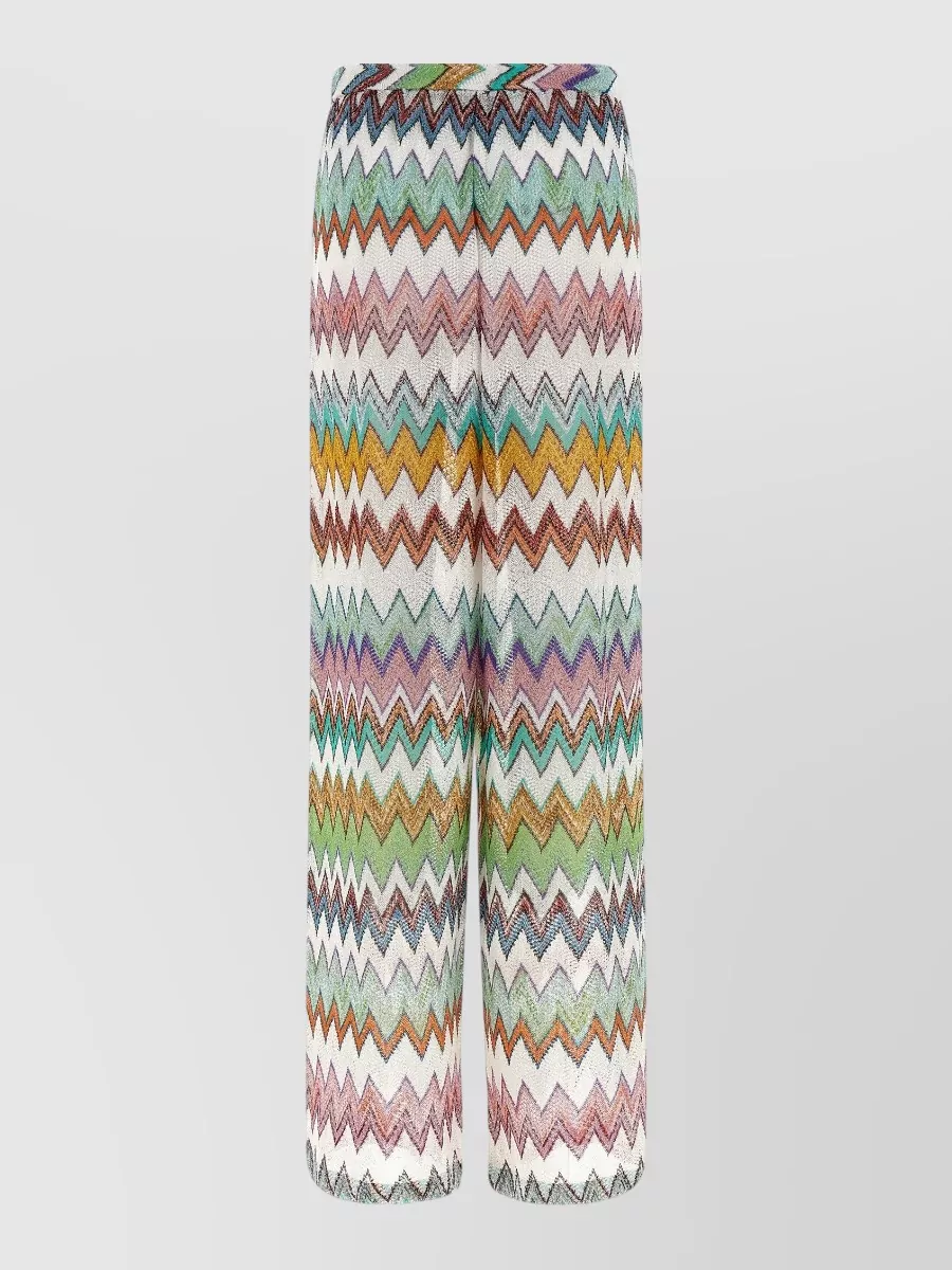 Missoni Metallic Zigzag Wide-Leg Trousers