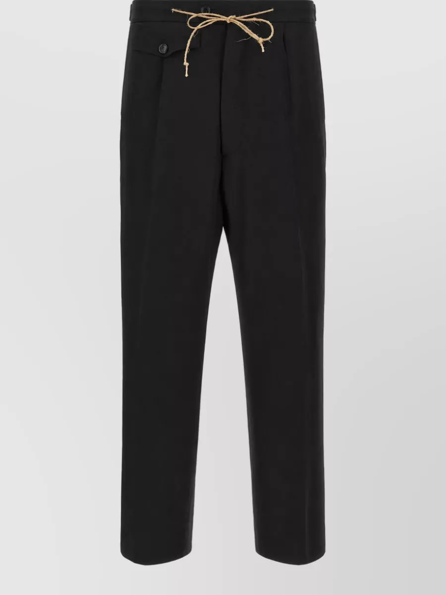 Namacheko Virgin Wool Straight-Leg Tailored Trousers