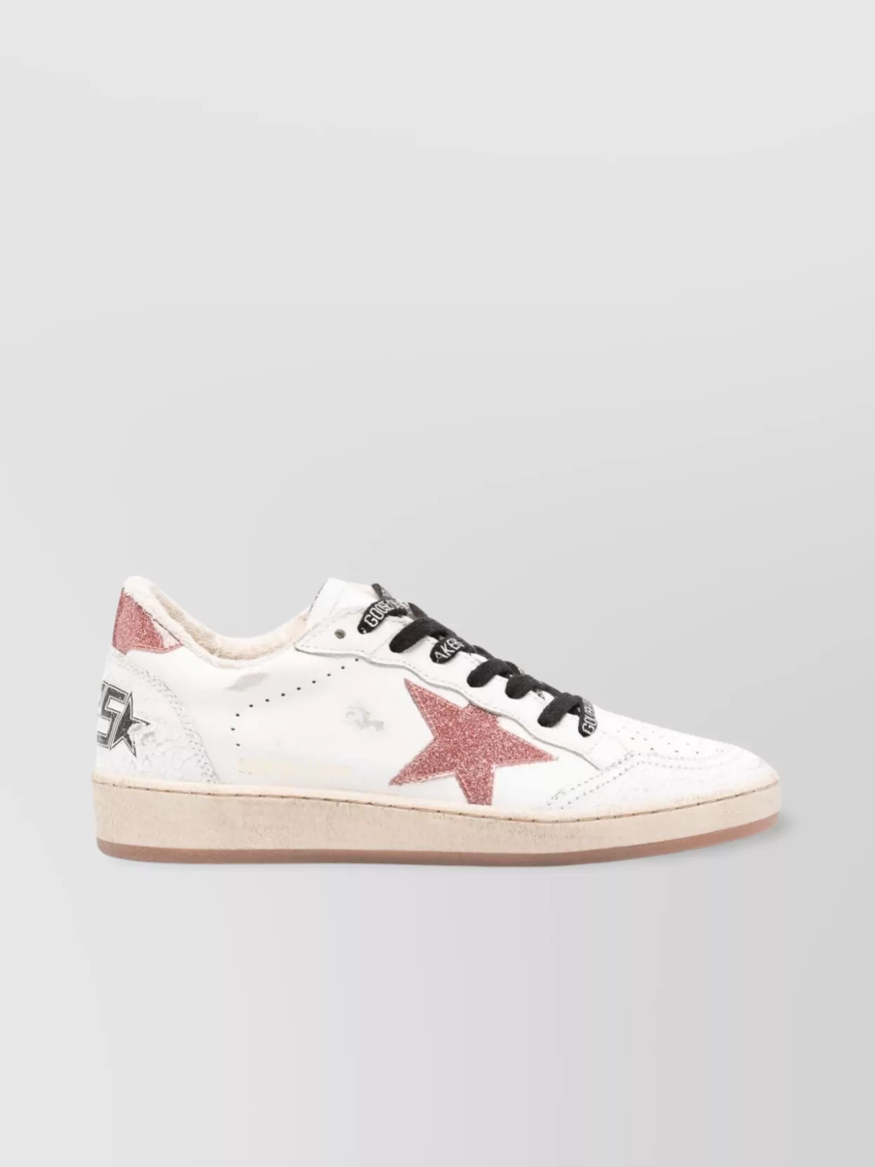 Shop Golden Goose Distressed Finish Panelled Leather Sneakers In White