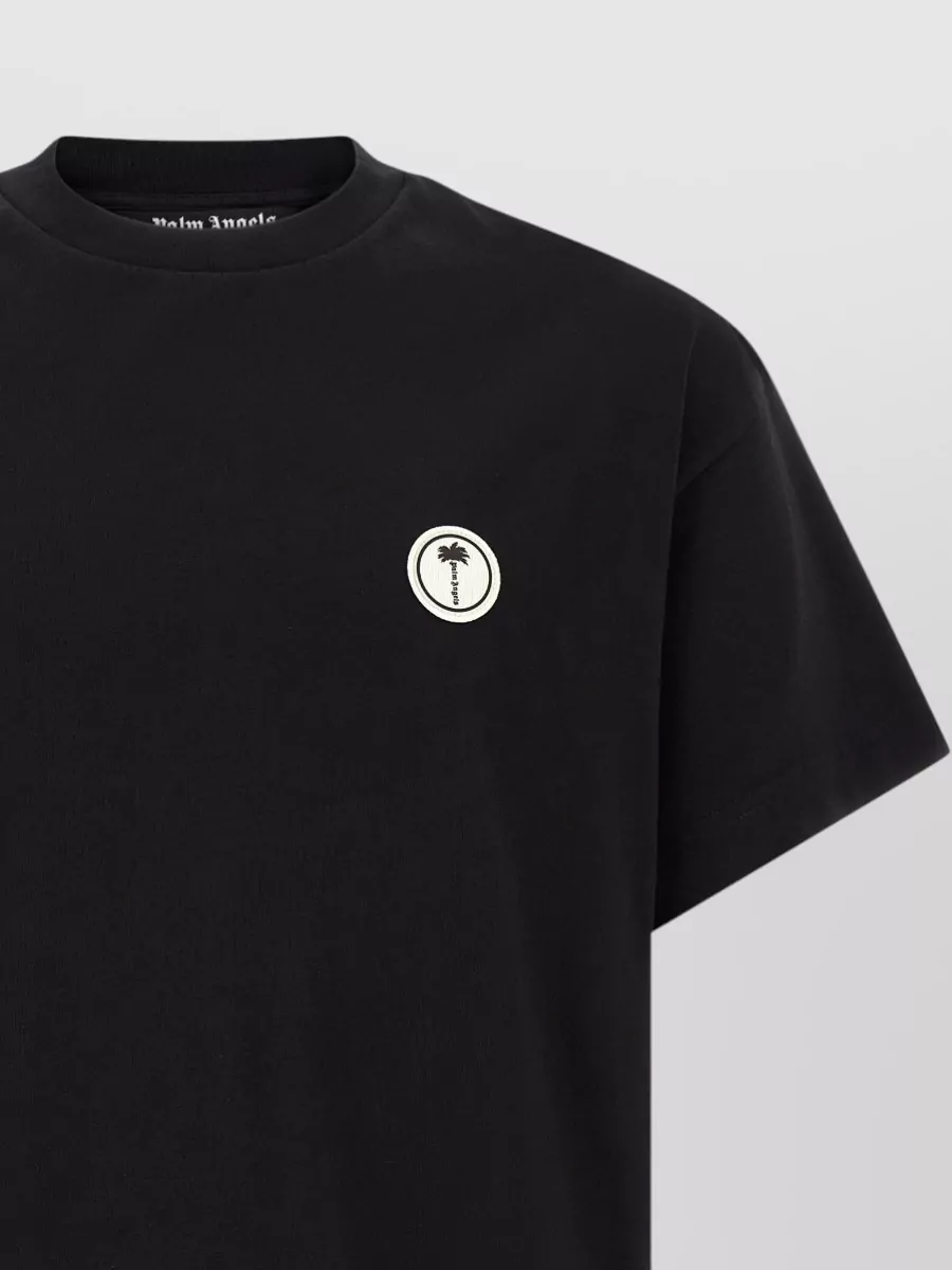 Palm Angels Cotton Logo Patch Short-Sleeve T-Shirt