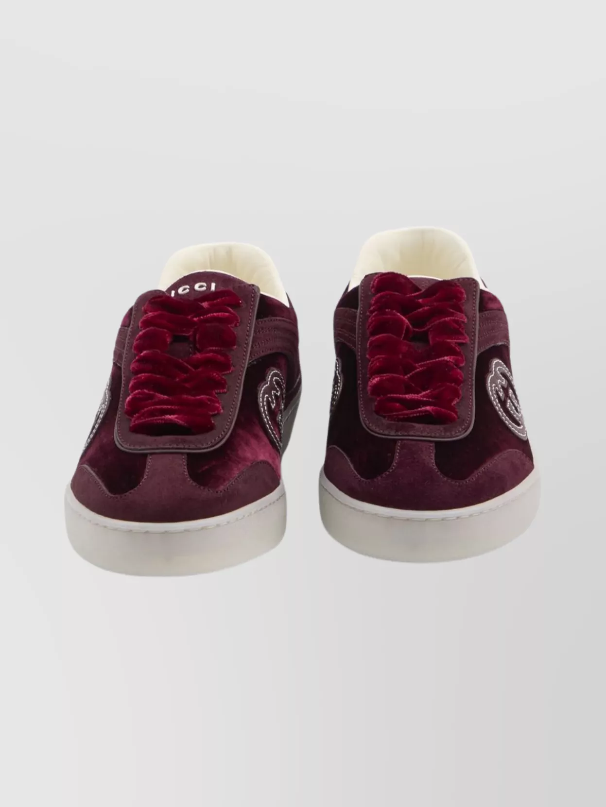 Gucci Velvet Sneakers With Nylon Insert And Suede