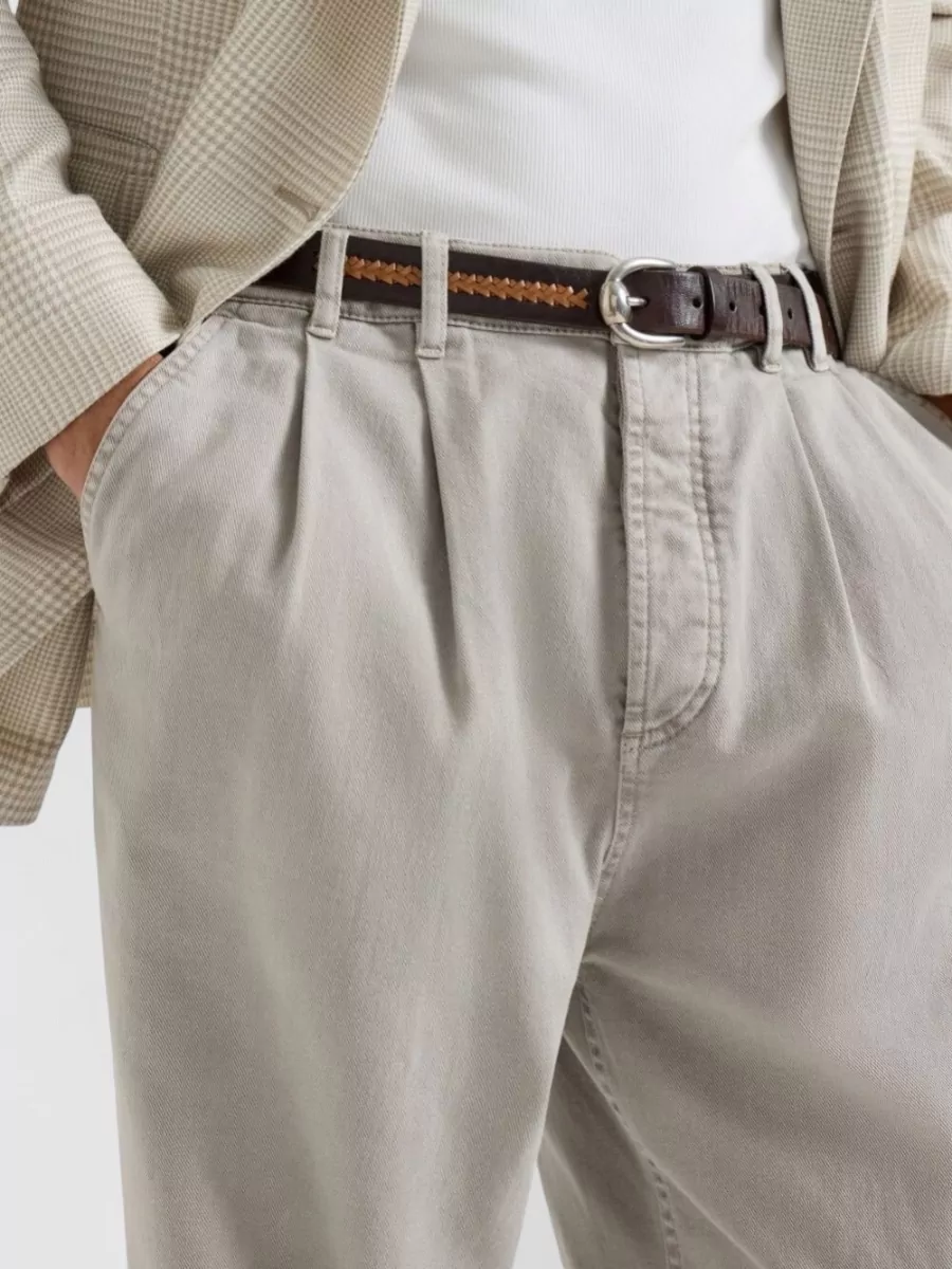 Brunello Cucinelli Pleated Straight-Leg Trousers