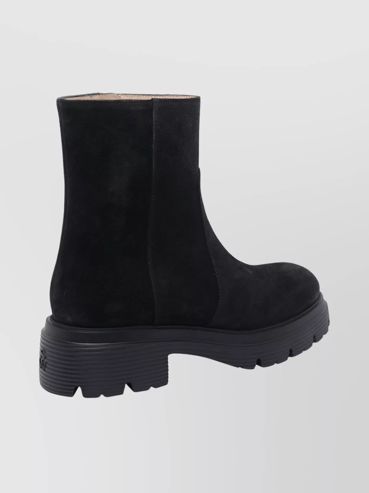 Stuart Weitzman Suede Ankle Boots Featuring Chunky Sole In Black