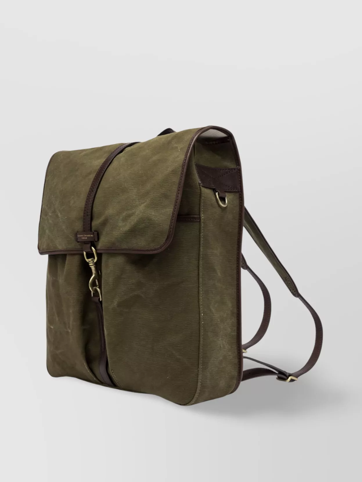 Gianni Chiarini Berlin Canvas Backpack Leather Finishes
