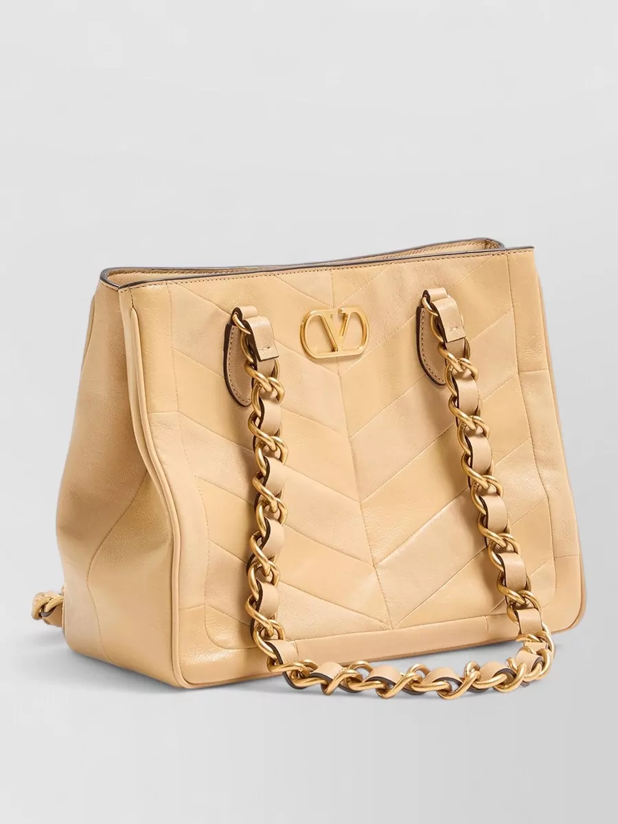 Valentino Nappa Leather Small Tote Bag