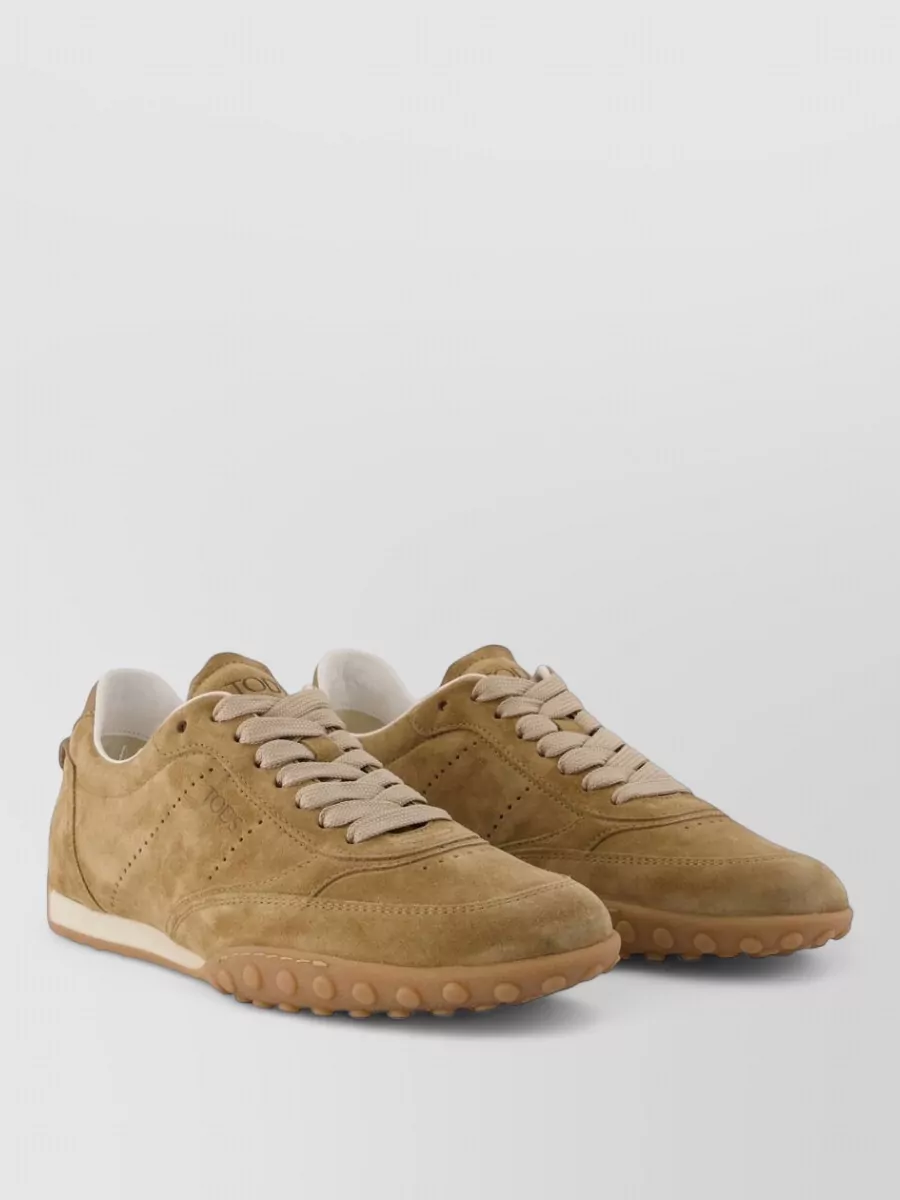 Tod's leather low-top lace-up sneakers