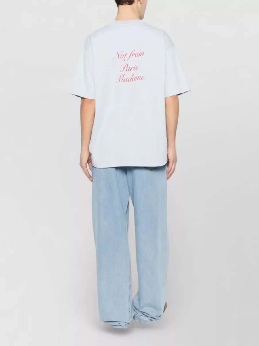 Drôle De Monsieur Calligraphy Slogan Oversized Graphic Print Tshirt