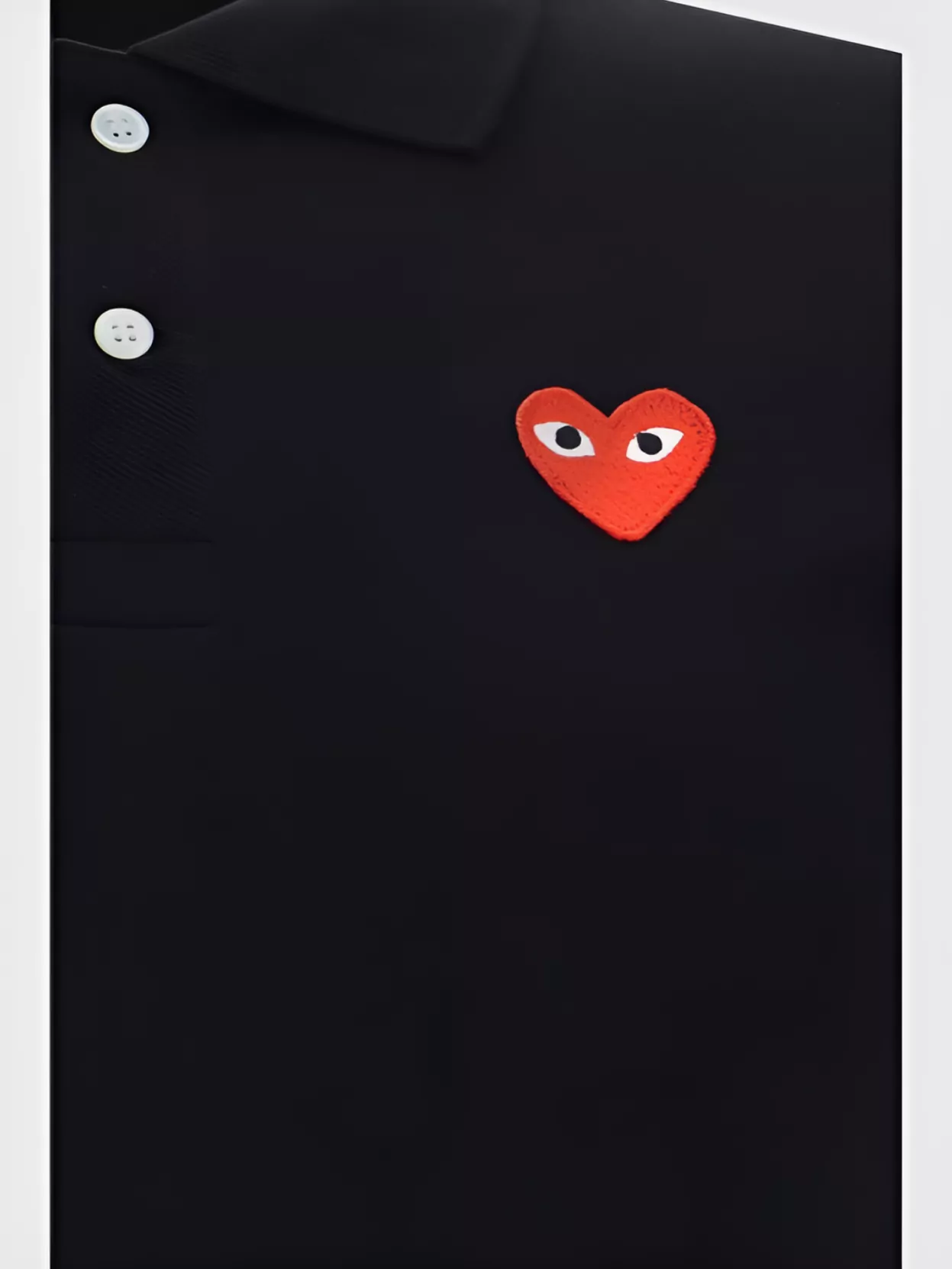Comme Des Garçons Play Game Polo Shirt Monochrome Pattern