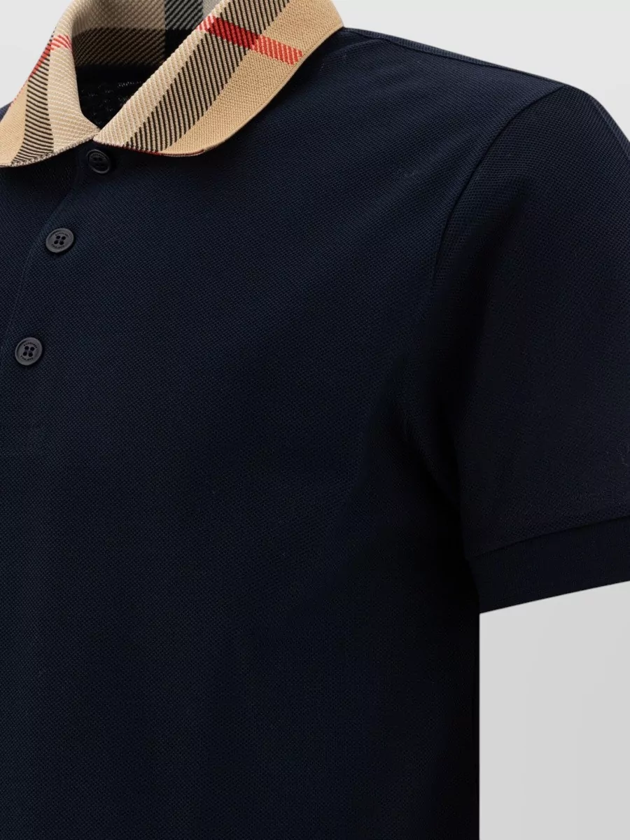 Burberry Checked Collar Polo Shirts