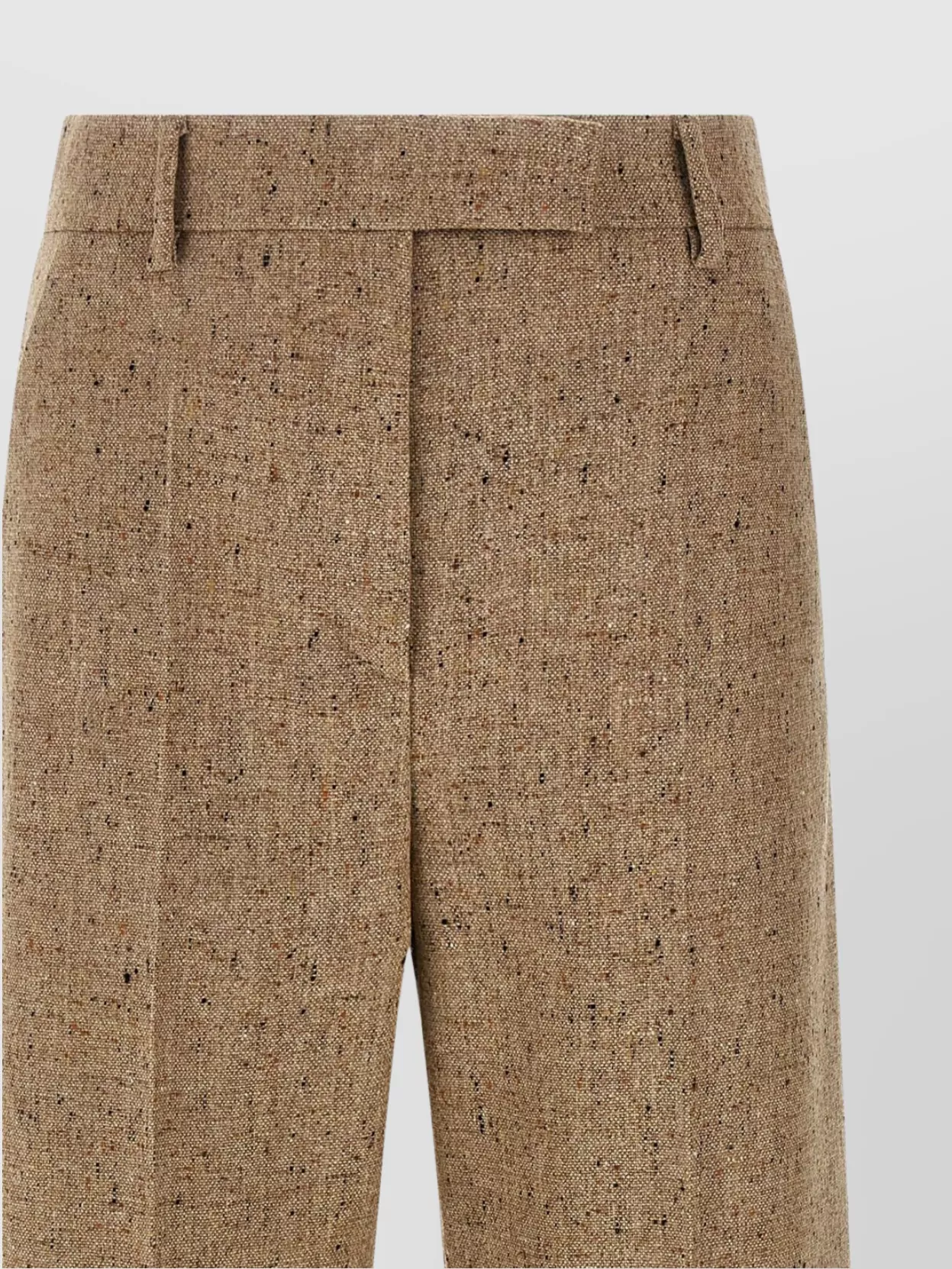 Valentino Wide Leg Trousers Featuring Natte Button In Brown