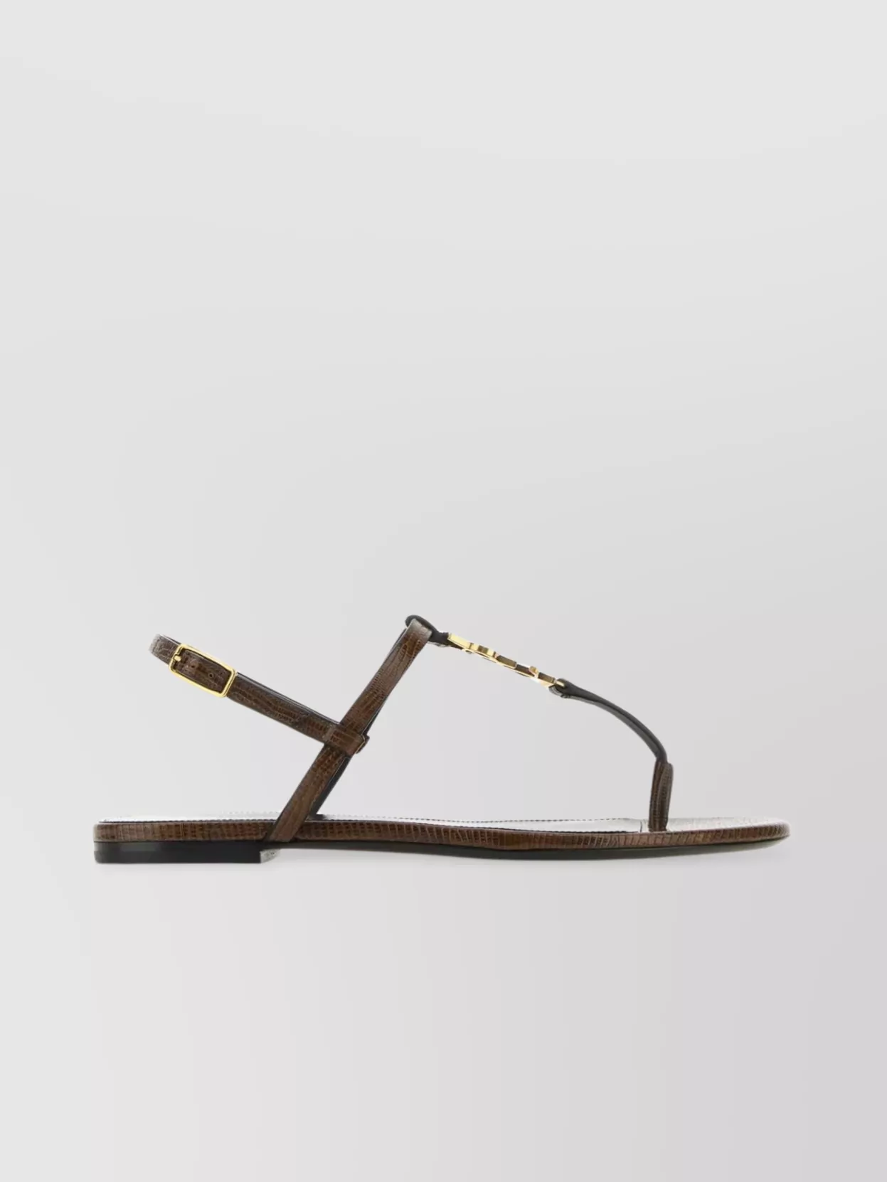 Shop Saint Laurent Cassandra Flat Sole Ankle Strap Sandals
