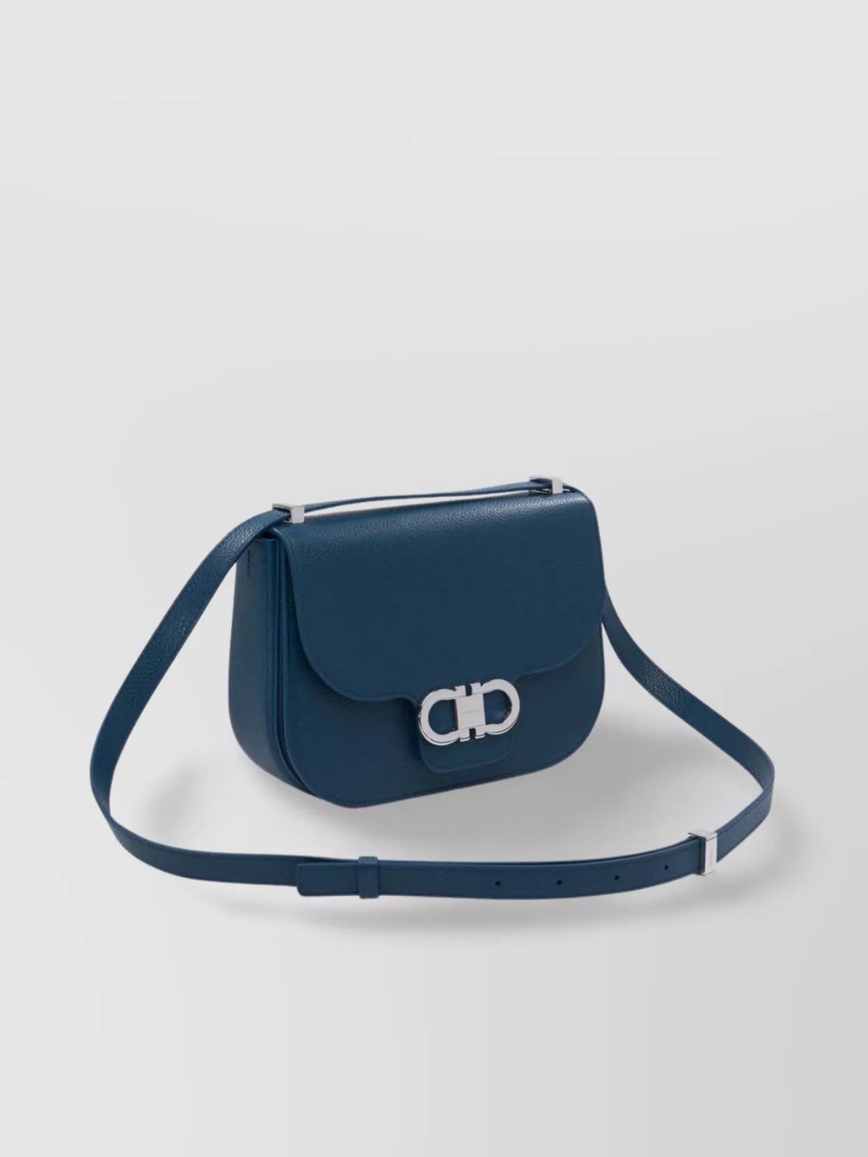Ferragamo Textured Finish Crossbody Bags With Adjustable Strap