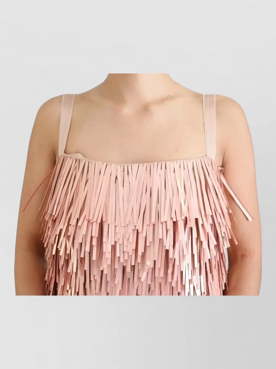 Dolce&Gabbana Sequined Fringe Sleeveless Mini Dress