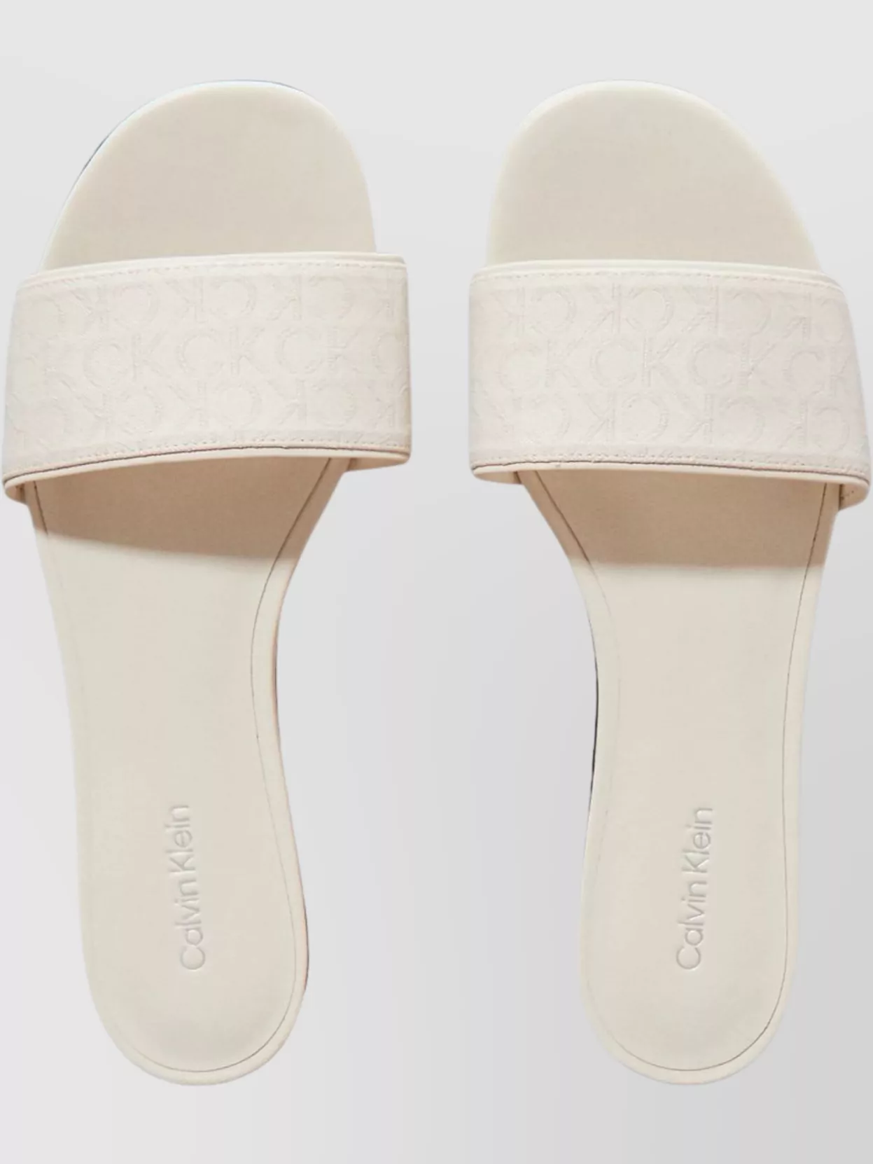 Calvin Klein Open Toe Flat Slide Sandals