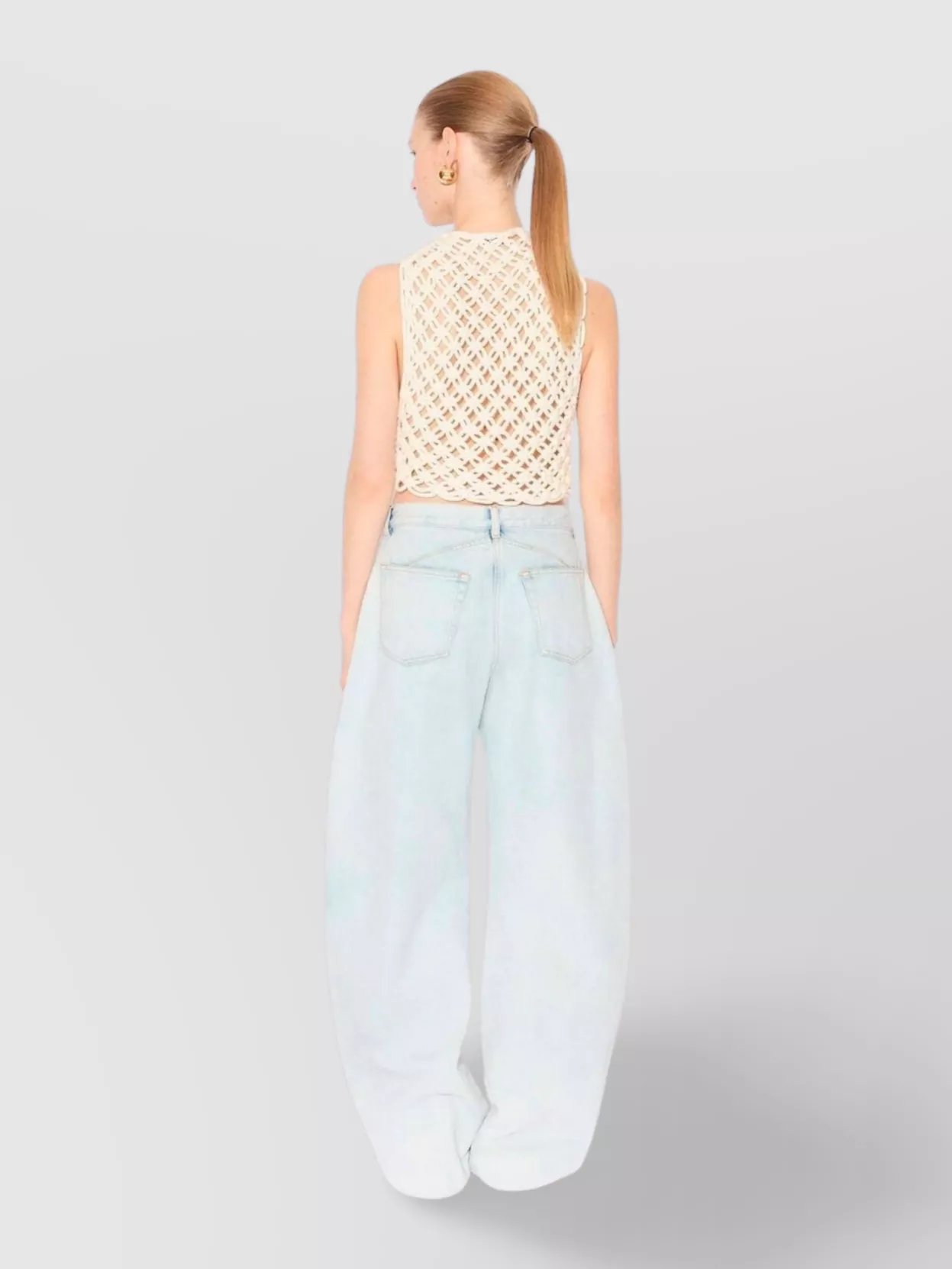 Alaïa Alaia White Knotted Sleeveless Tank Top Women In White