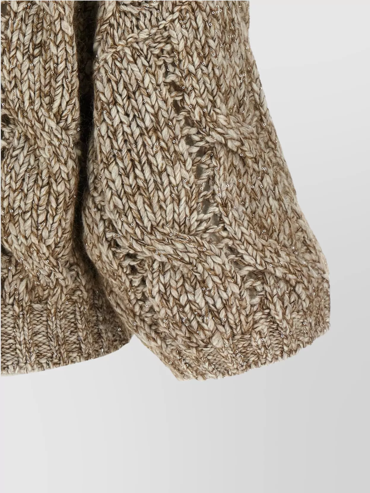 Brunello Cucinelli Cashmere Wool Cable-Knit V-Neck Cardigan