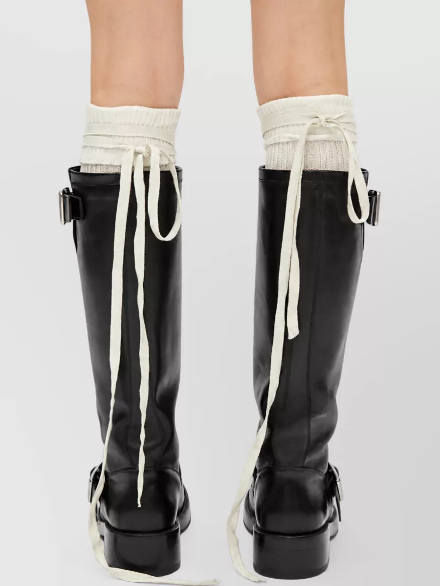 Ann Demeulemeester Cotton Knee-High Socks