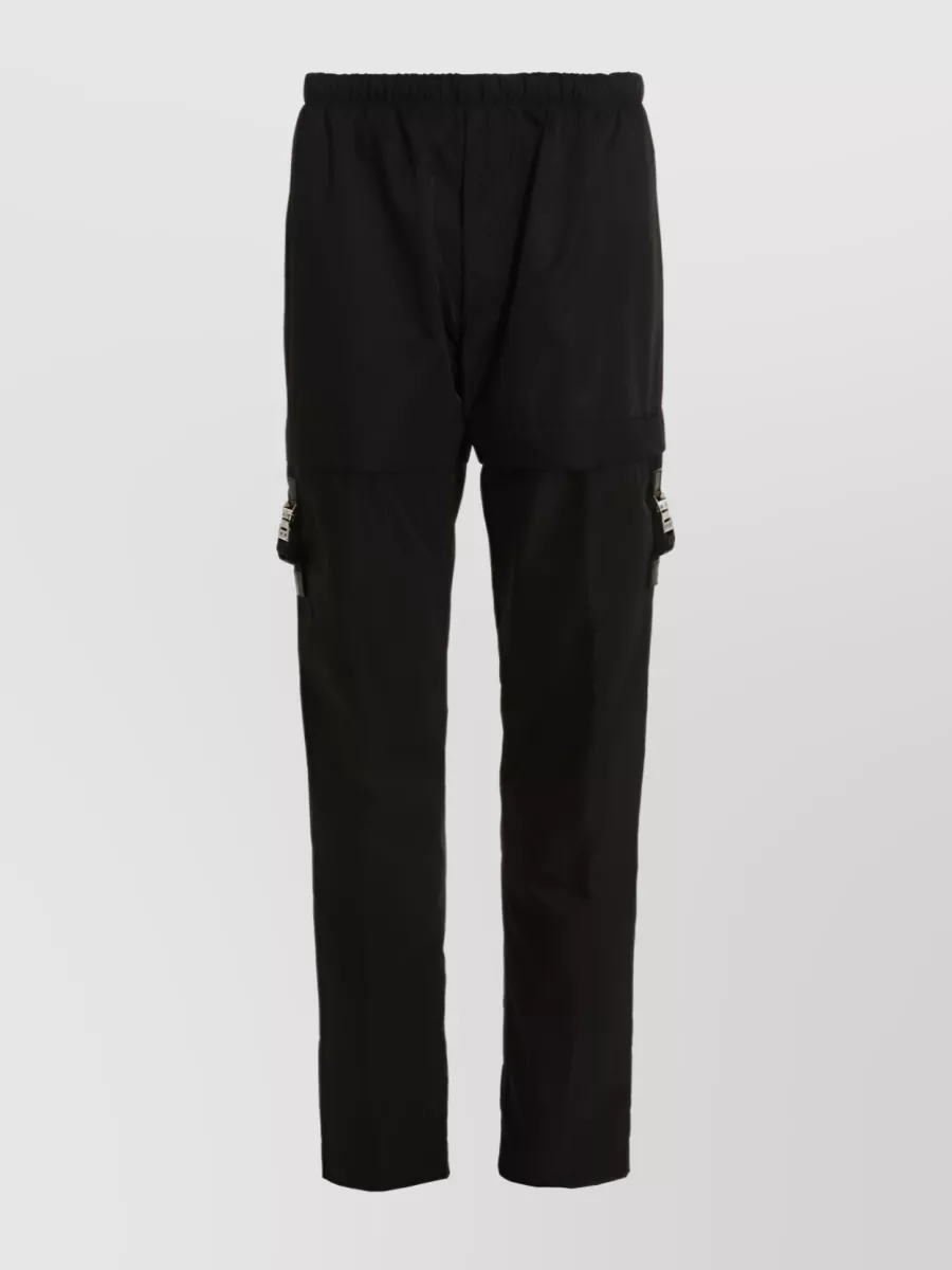 Shop Givenchy Opulent 4g-buckle Cargo Trousers With Side Detail In Black