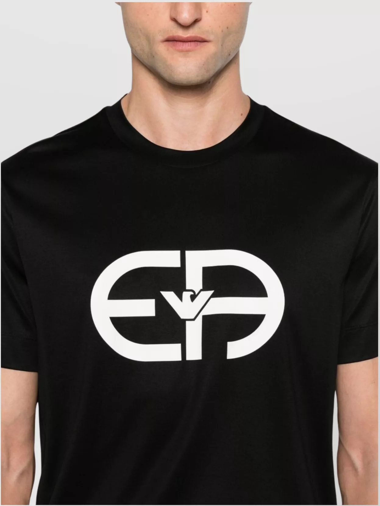 Emporio Armani Cotton Blend Crew Neck Logo T-Shirt