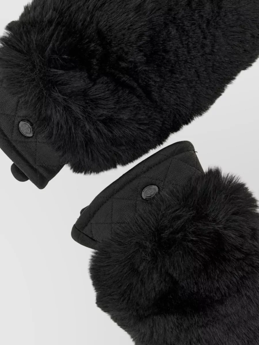 Goldbergh Leather Quilted Mittens