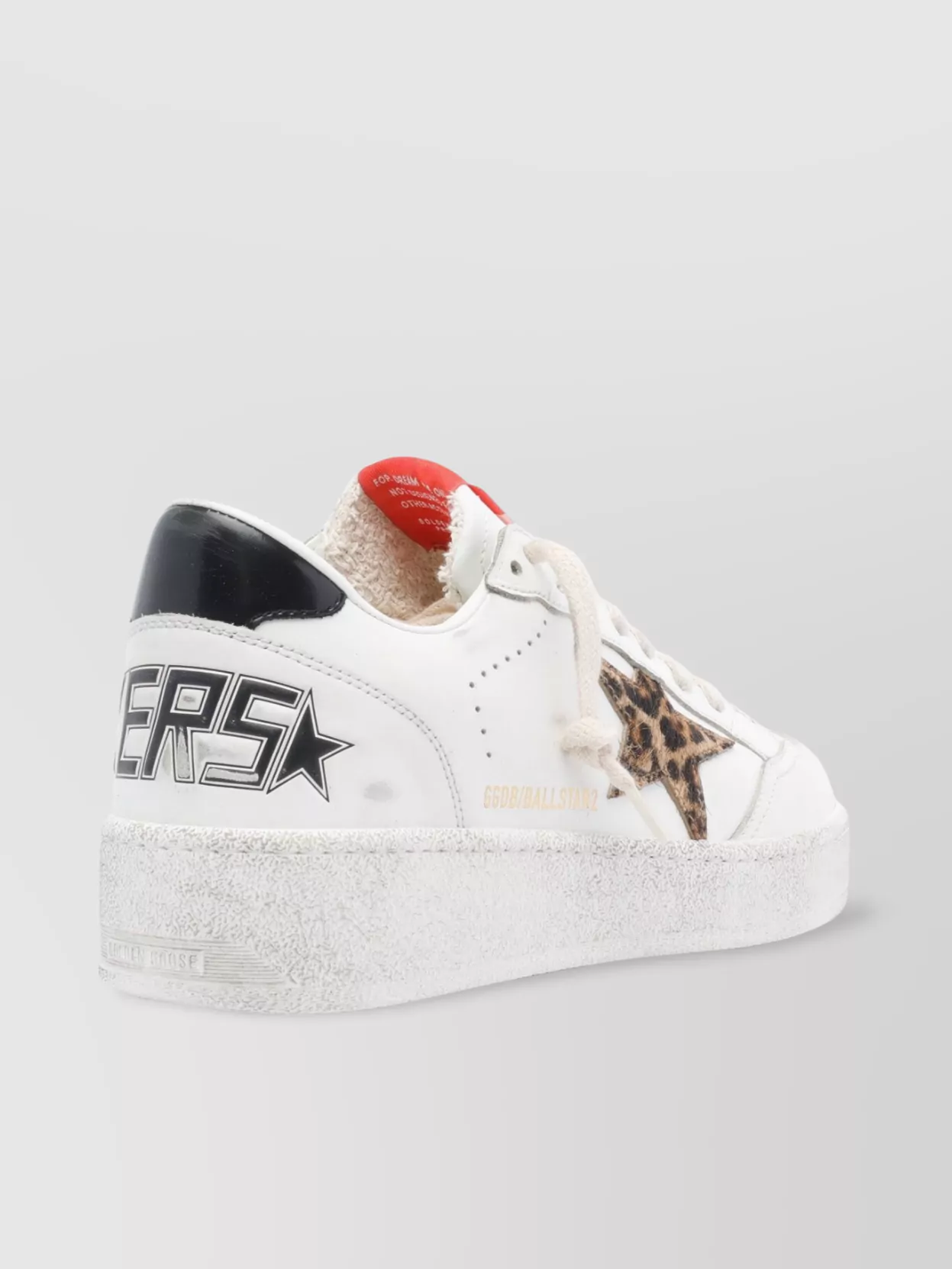 Golden Goose Low Top Sneakers With Leopard Star Detail