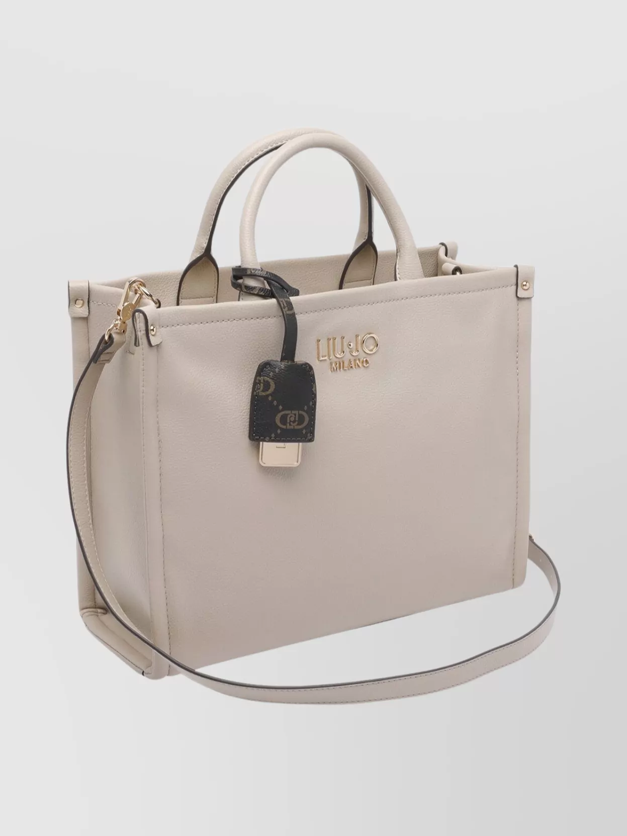 Liu •jo Tote Bag With Detachable Strap And Handles In Neutral