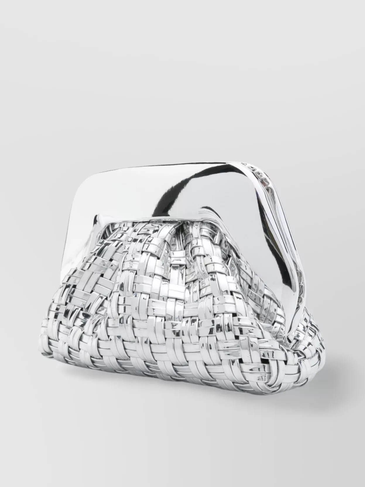 Themoirè Woven Design Laminated Clutch Bag