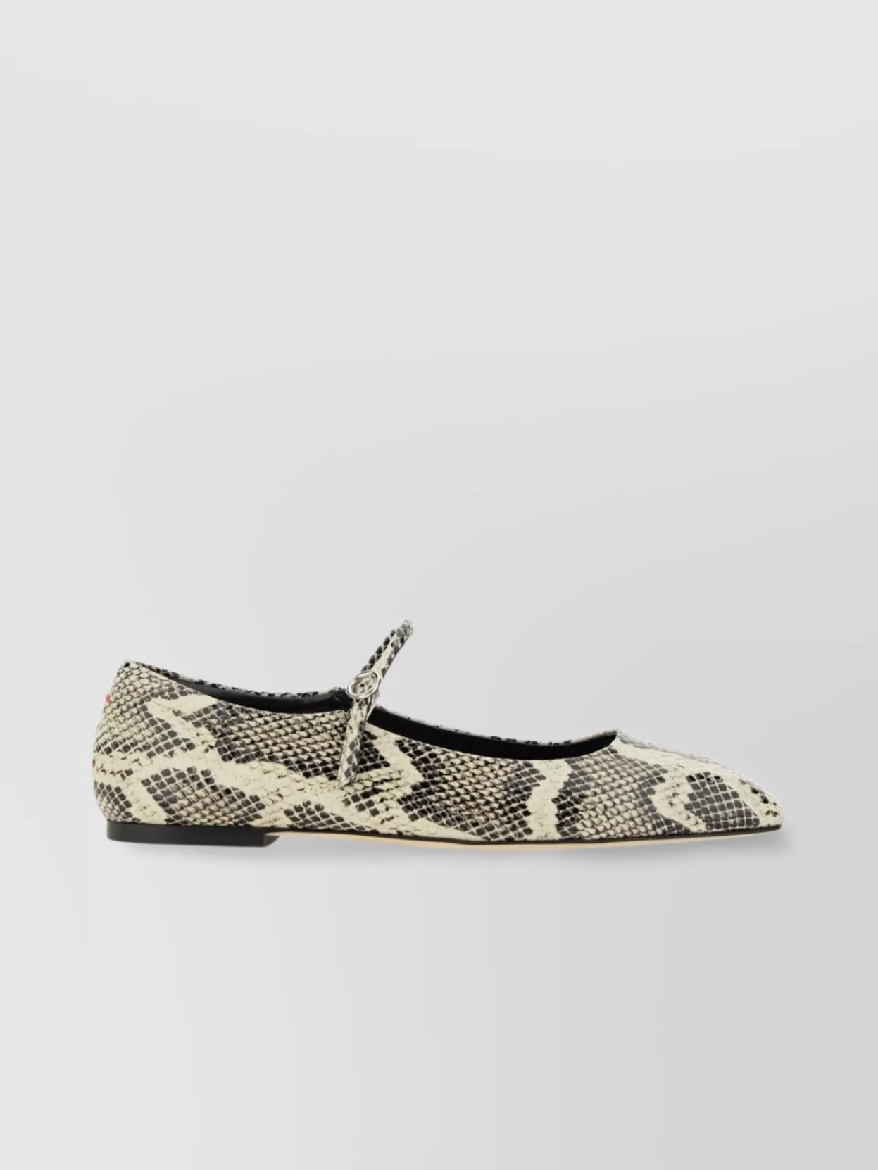 Aeyde Uma Square Toe Snake Print Ballerina