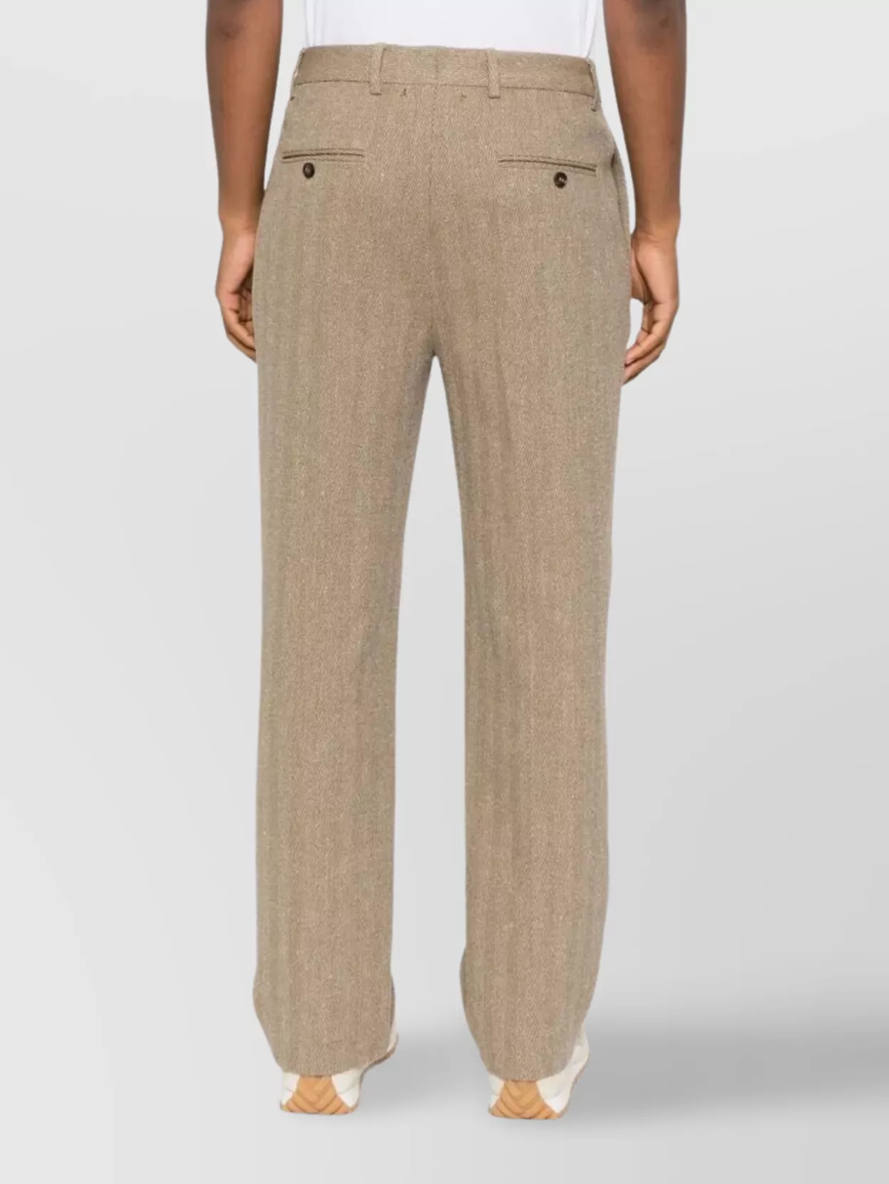 Golden Goose "Journey" Man's Straight Pant Tailoring Chevronne