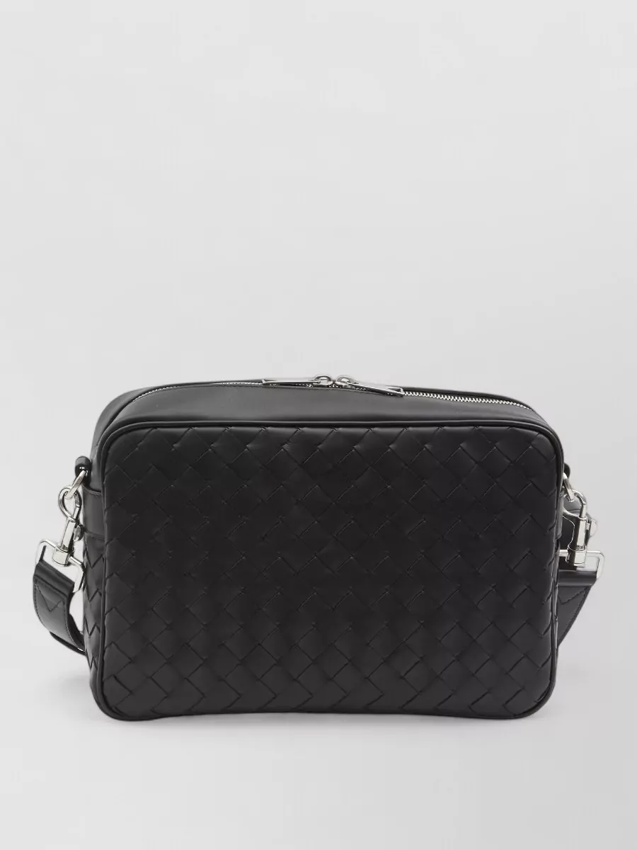 Bottega Veneta leather intrecciato crossbody bag