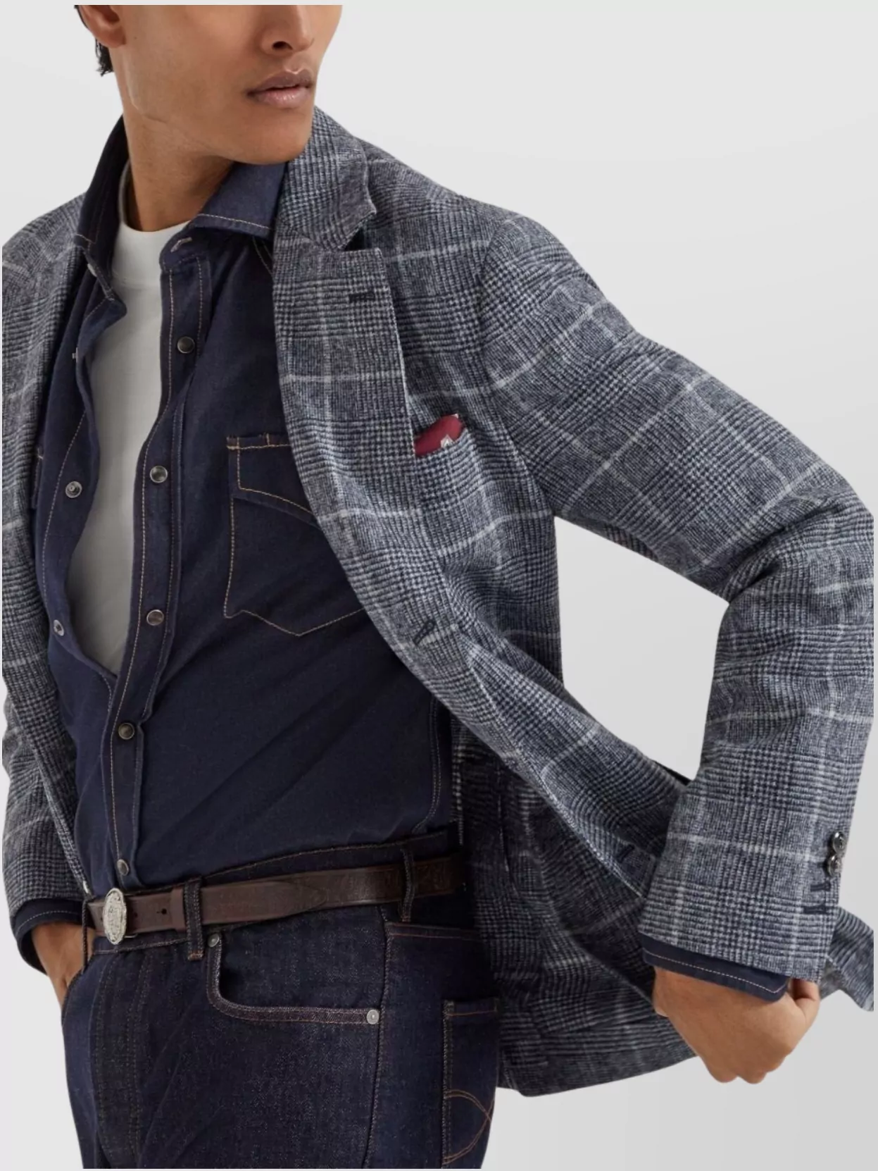 Brunello Cucinelli Notch Lapel Wool Jacket