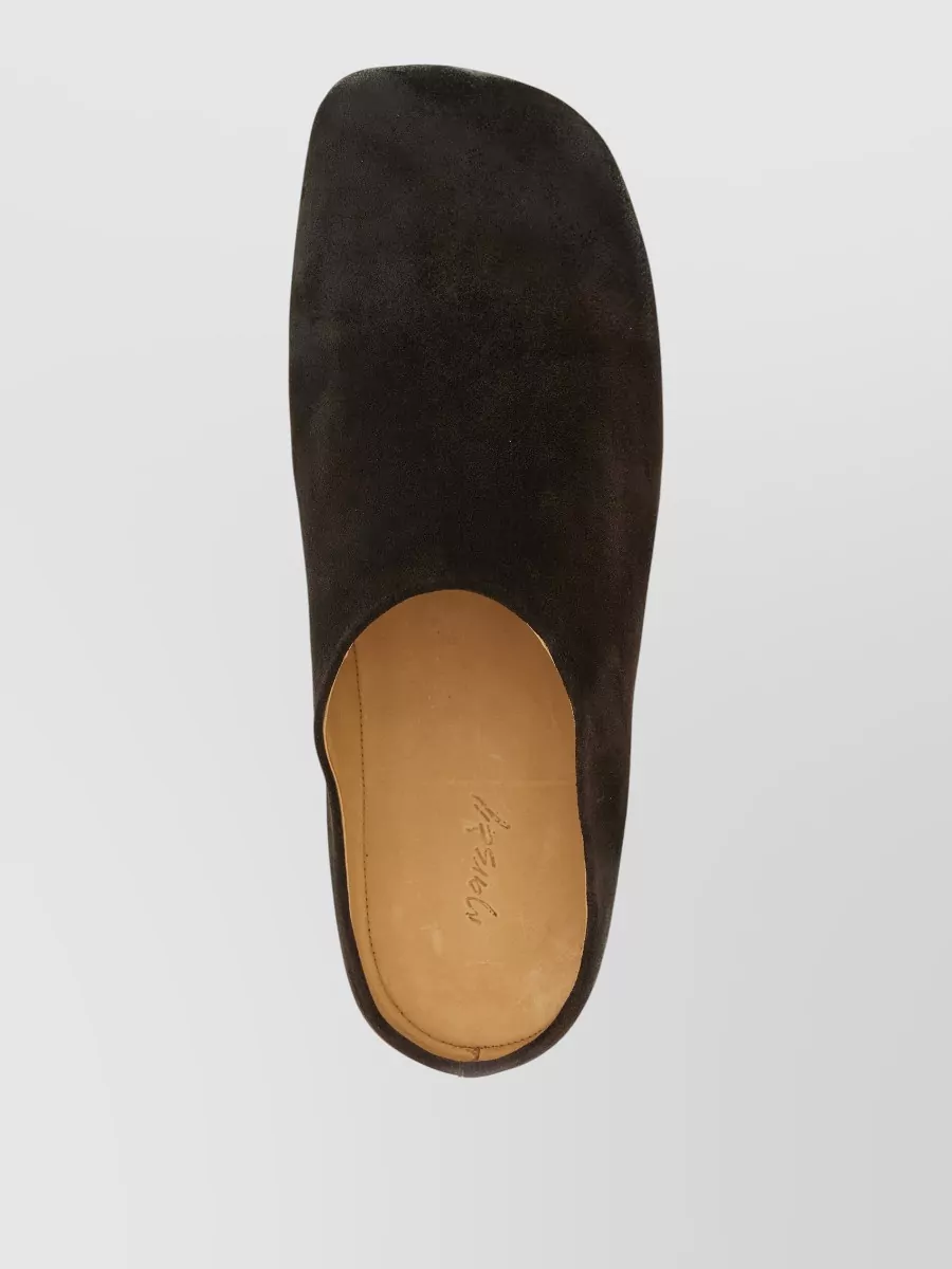 Marsell Passo Suede Square Toe Flat Sandals