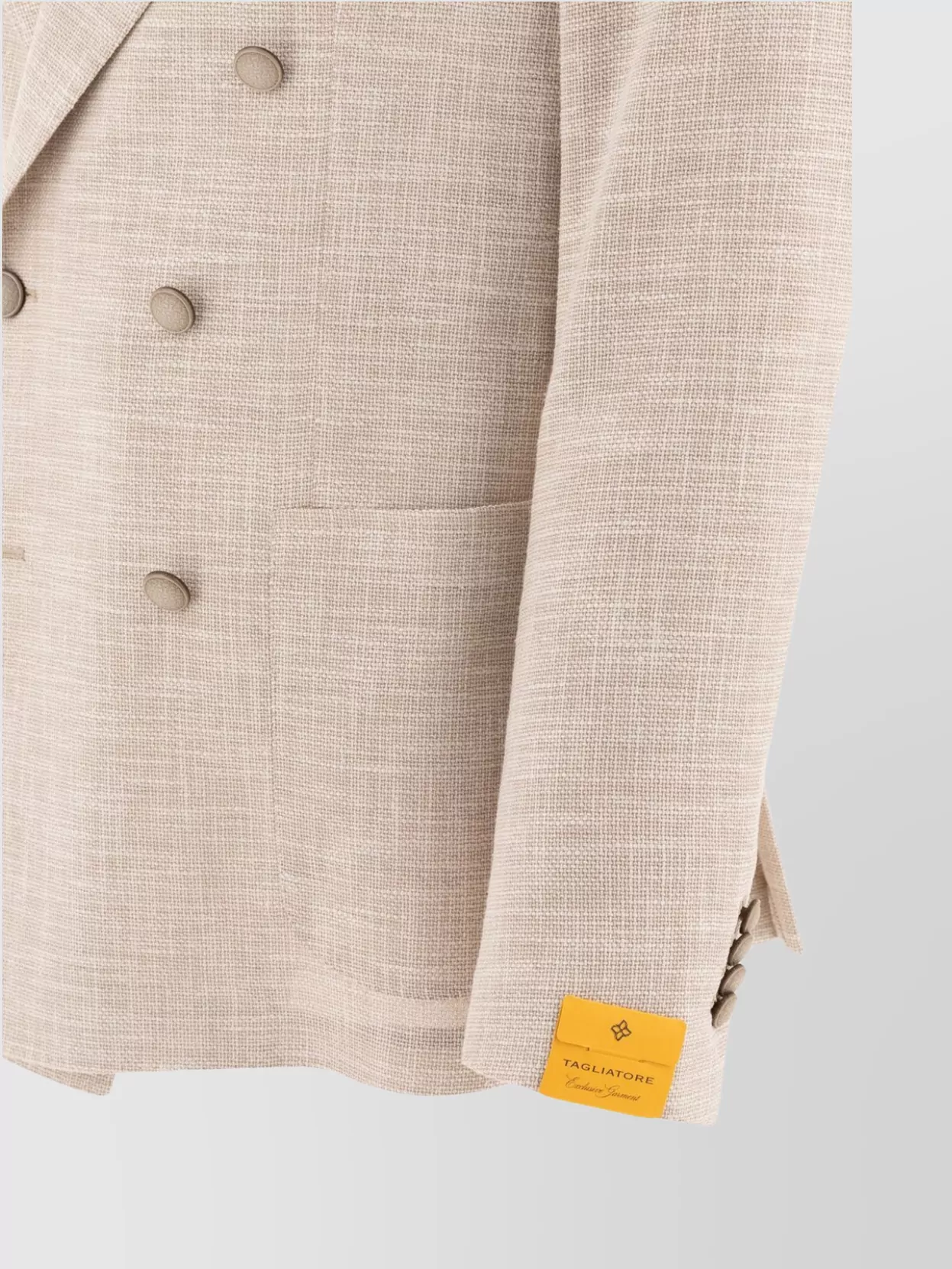 Tagliatore Textured Fabric Notch Lapel Front Pockets Buttoned Cuffs