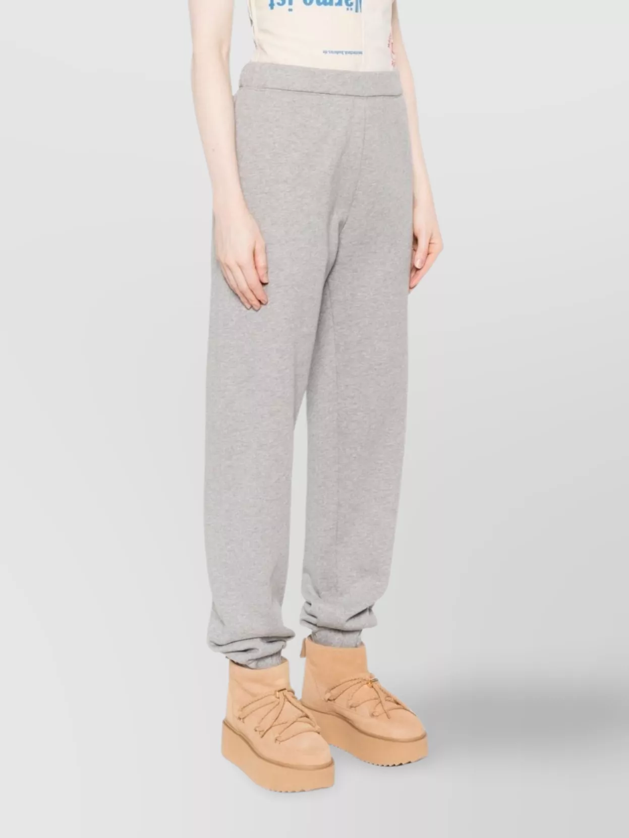 The Attico Cotton Sweatpants With Elastic Waistband And Side Pockets
