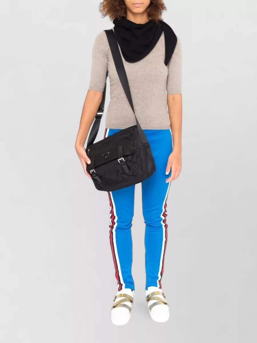 La Rose cashmere 3/4-sleeve knitted top