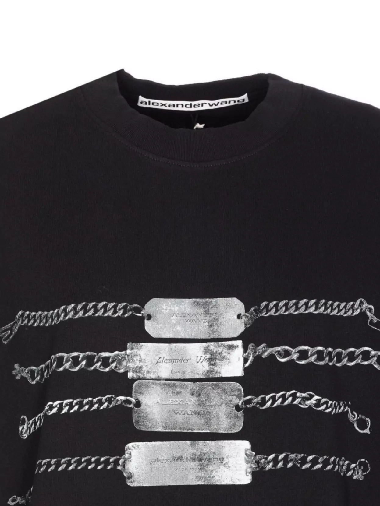 Alexander Wang Graphic Print Crewneck Short Sleeve Top