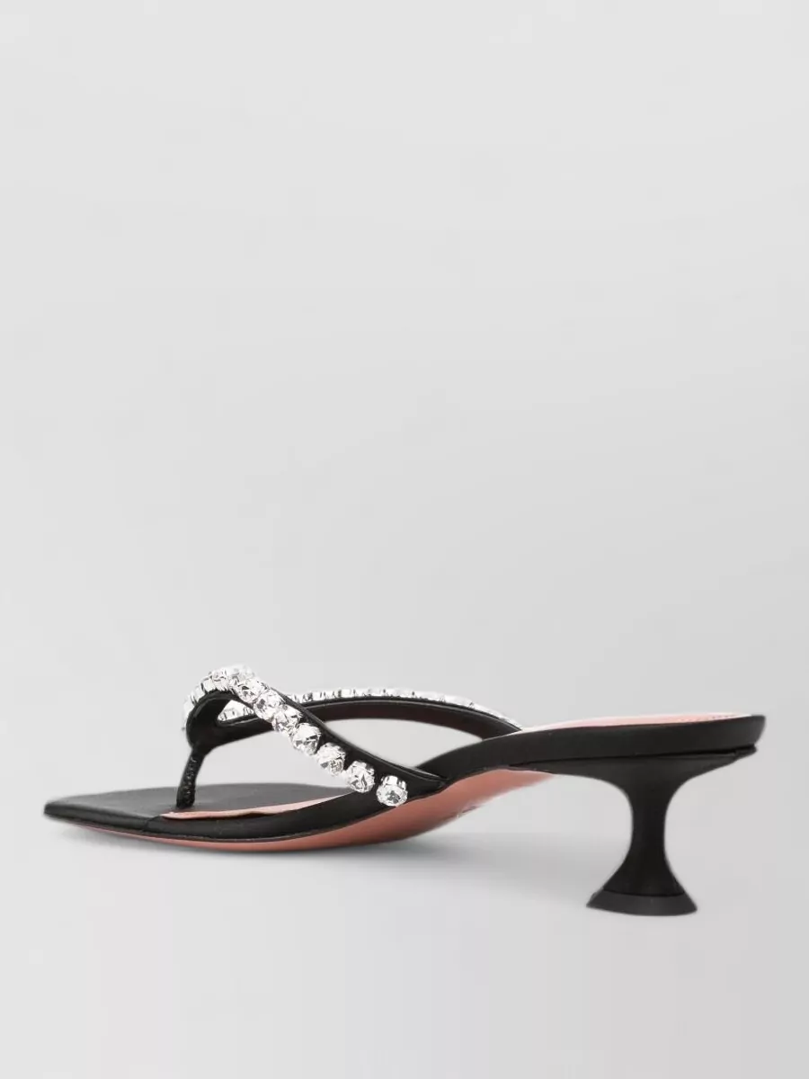 Amina Muaddi Crystal-Embellished Thong Sandals