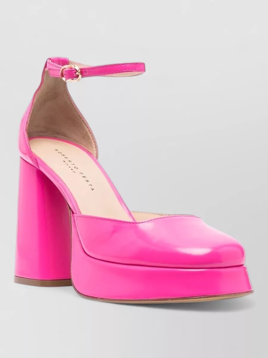Roberto Festa Leather Block Heel Sandals