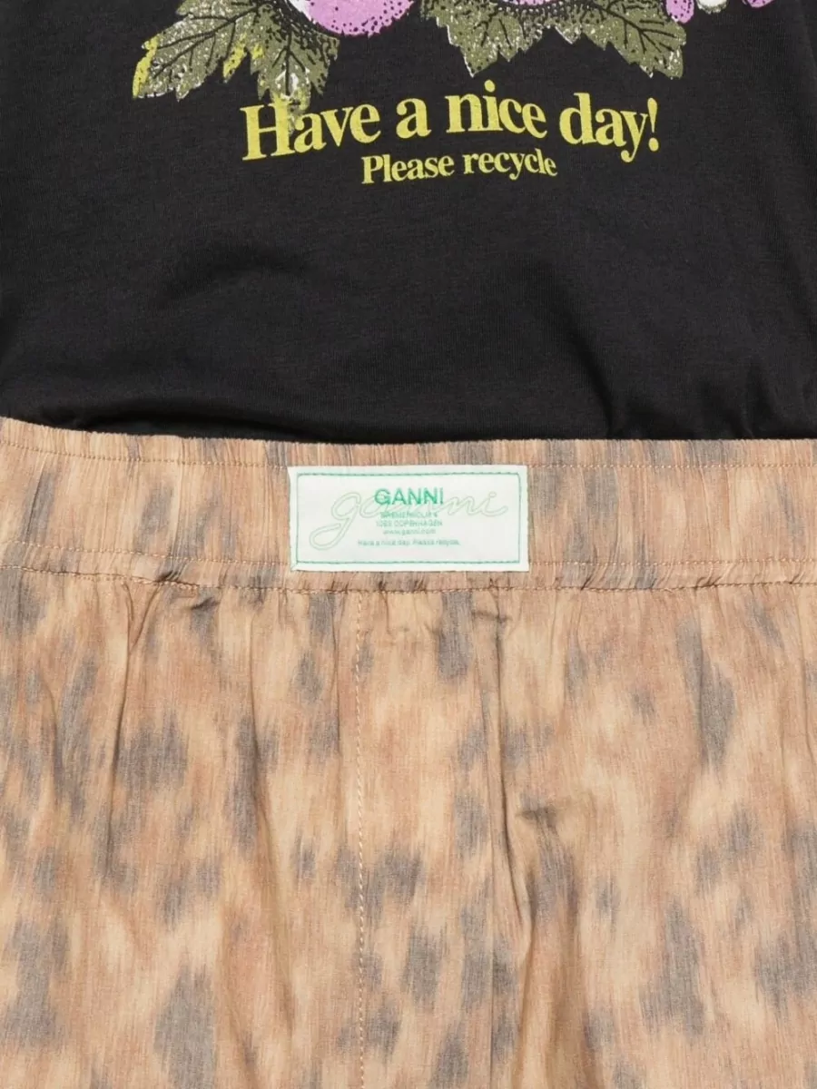 Ganni Printed Cropped Trousers