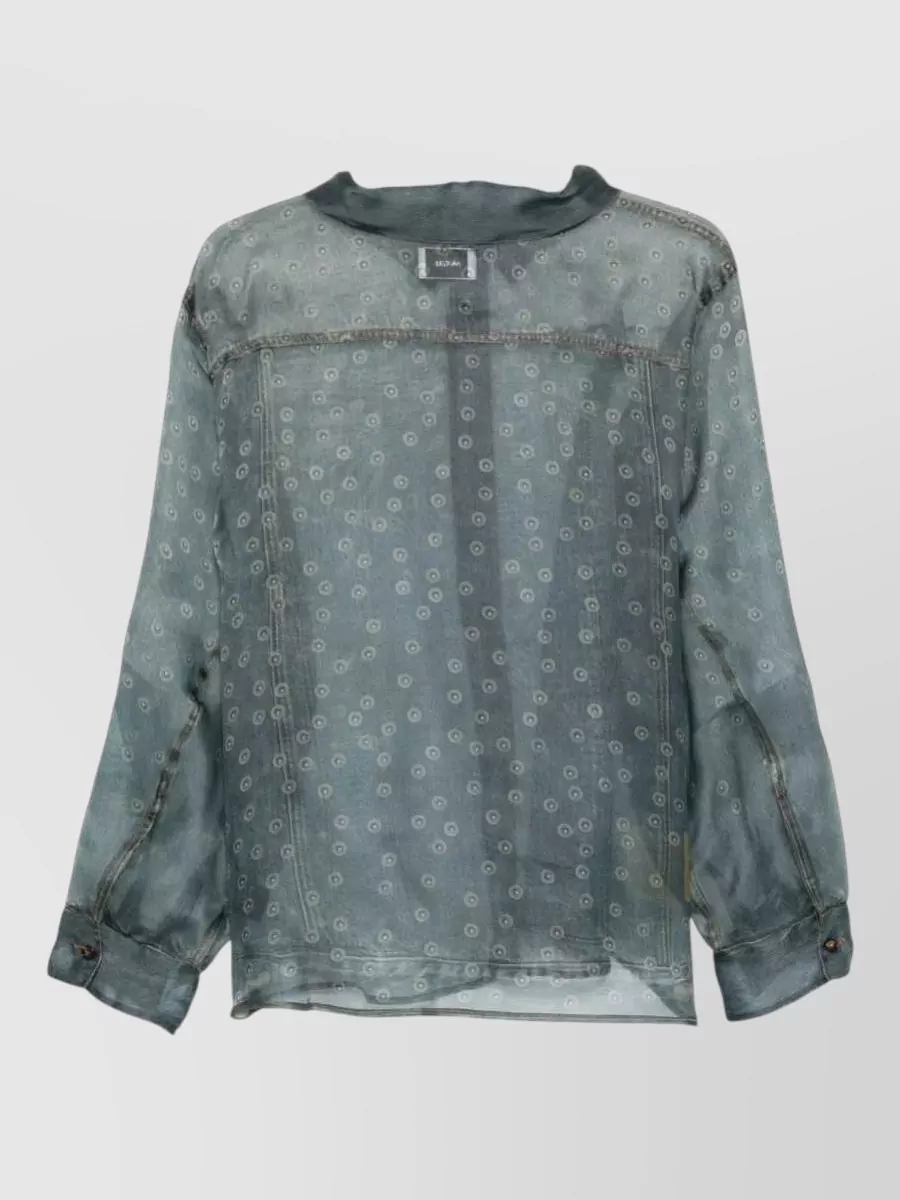 Haikure Silk Printed Long-Sleeve Shirt