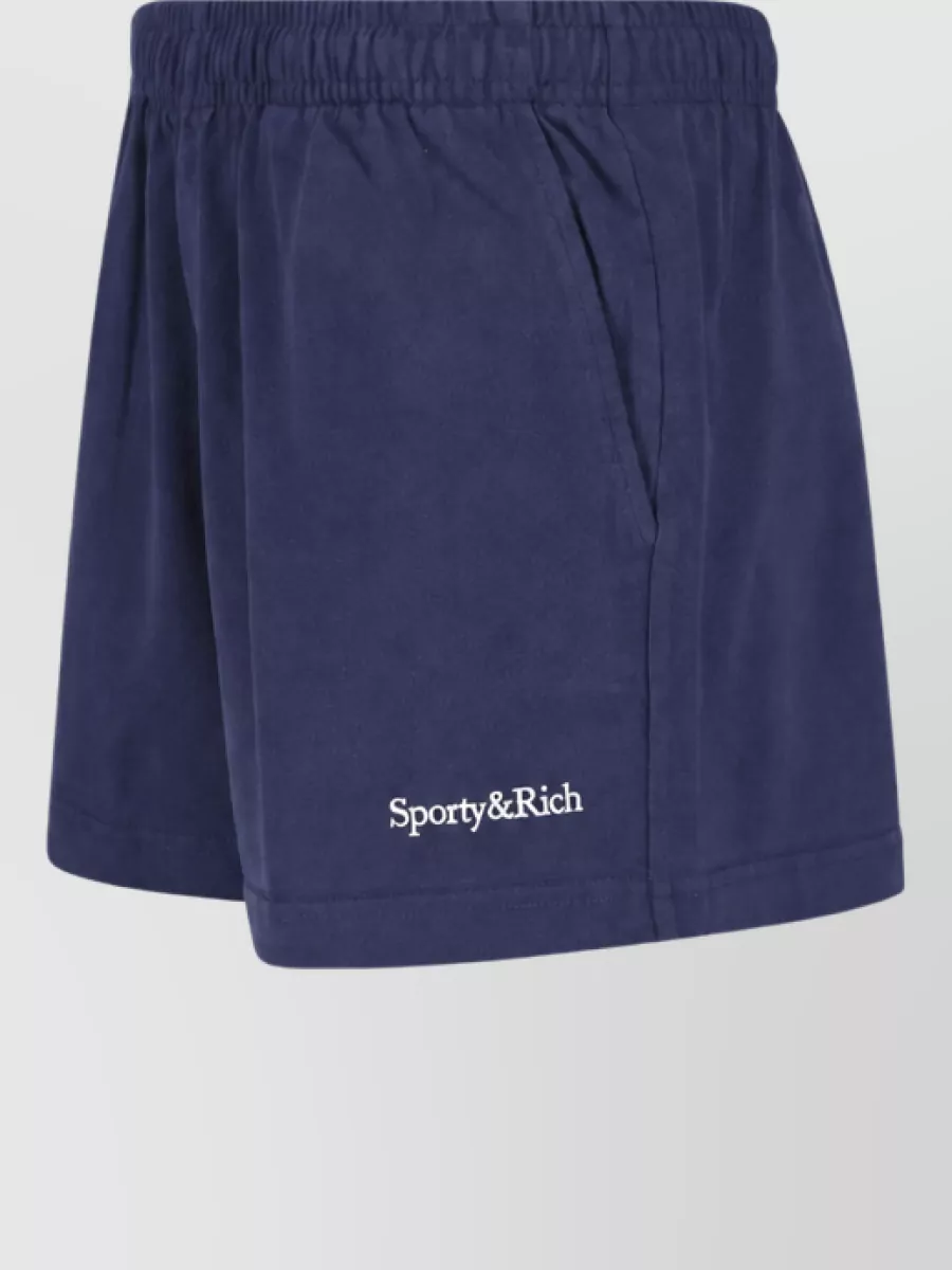 Sporty & Rich cotton straight knee-length shorts