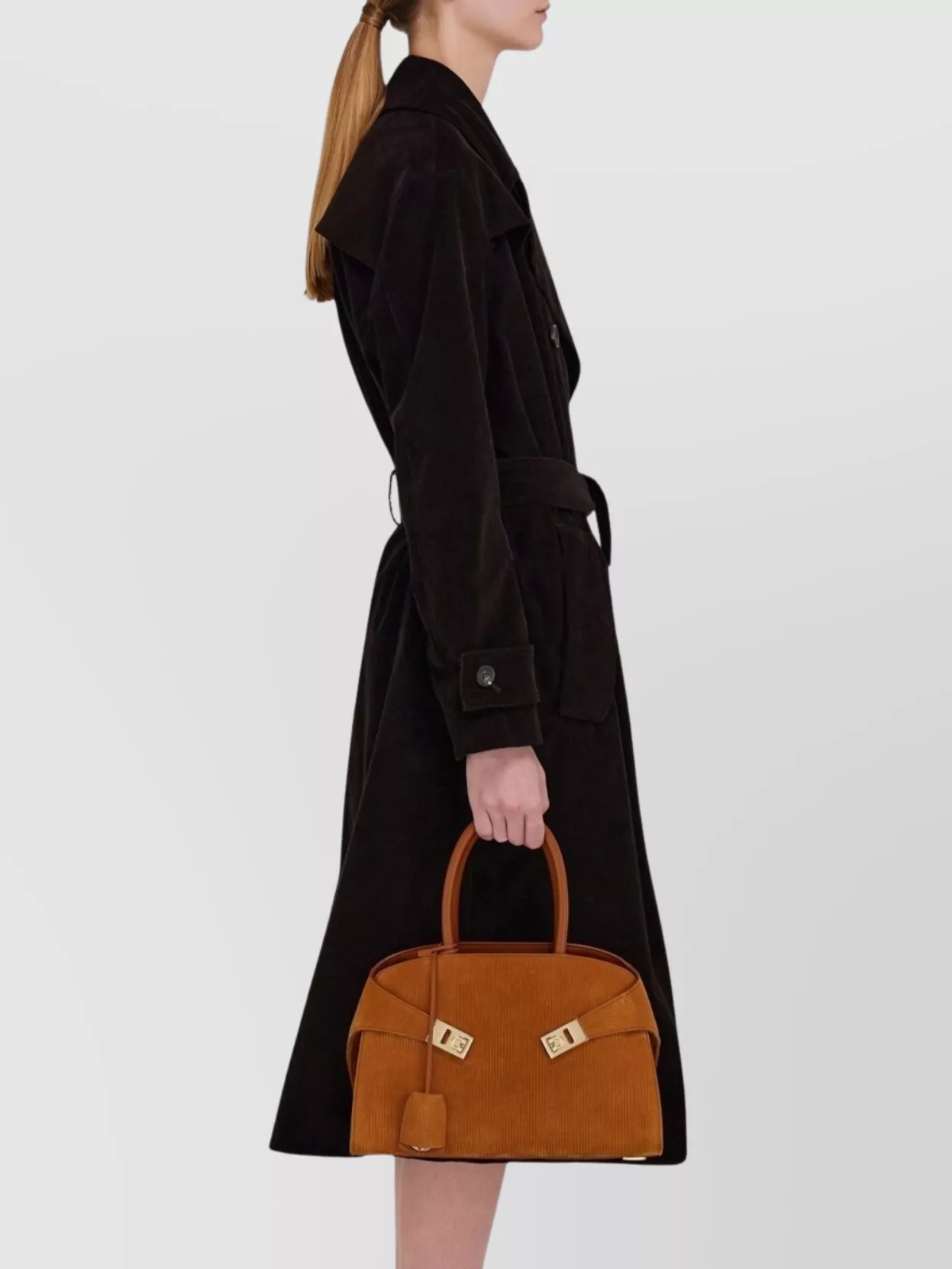Ferragamo Structured Shoulder Bag Top Handles