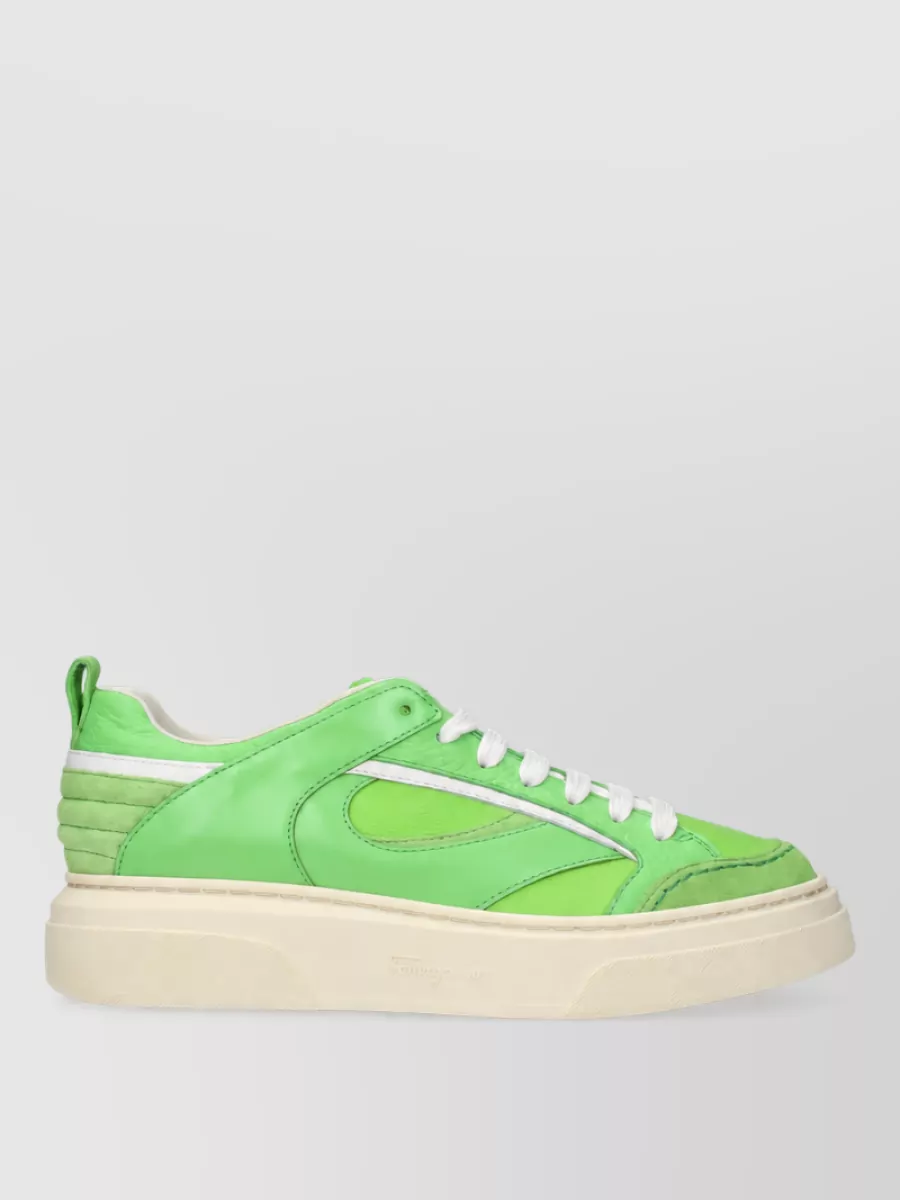 Ferragamo Leather Low-Top Sneakers
