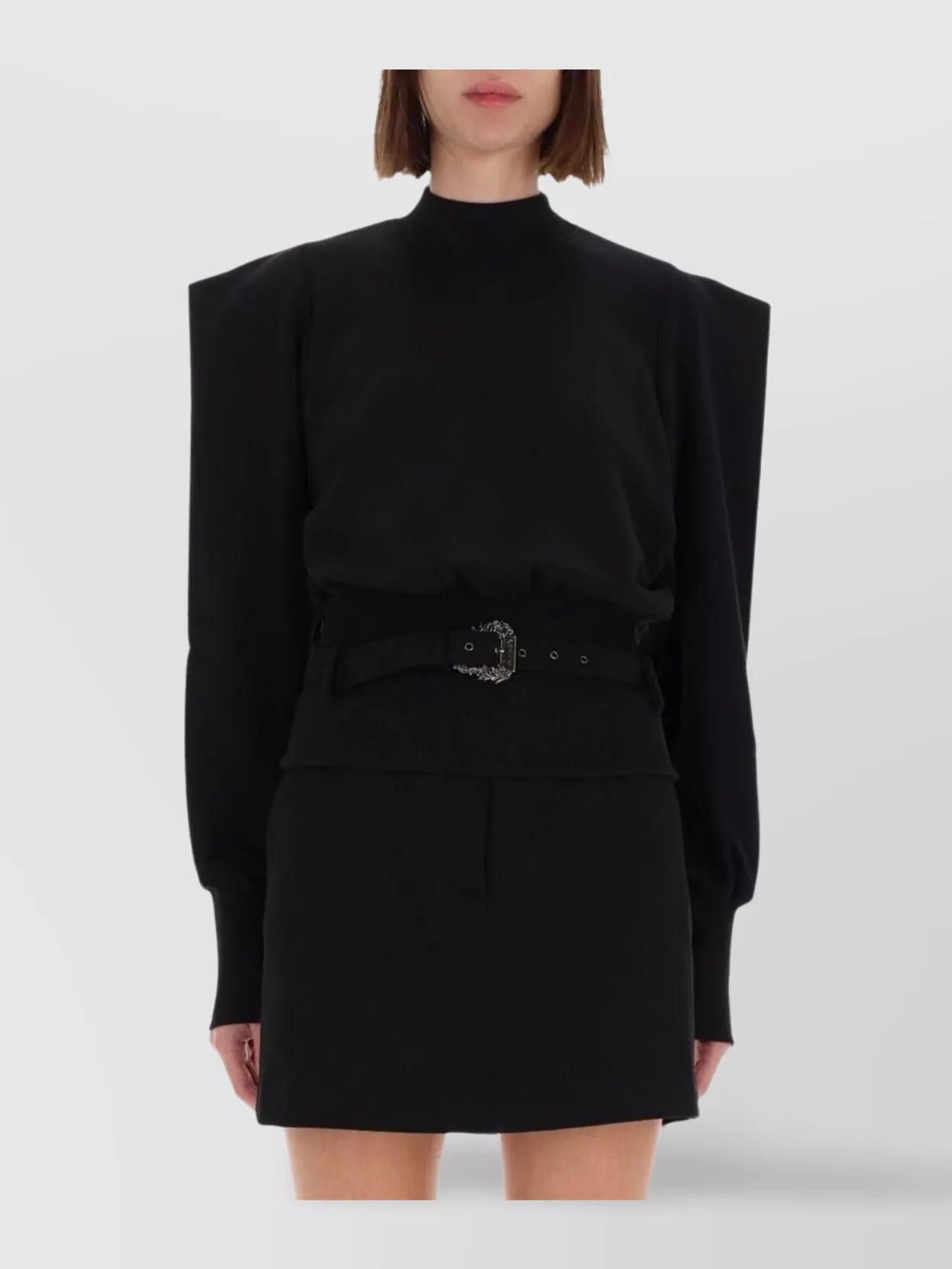 Versace Jeans Couture Knitwear With Belted Waist And Long Sleeves