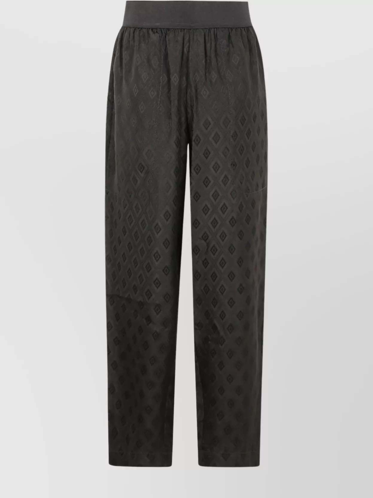 Uma Wang Geometric Pattern Relaxed Fit Elastic Waistband In Black