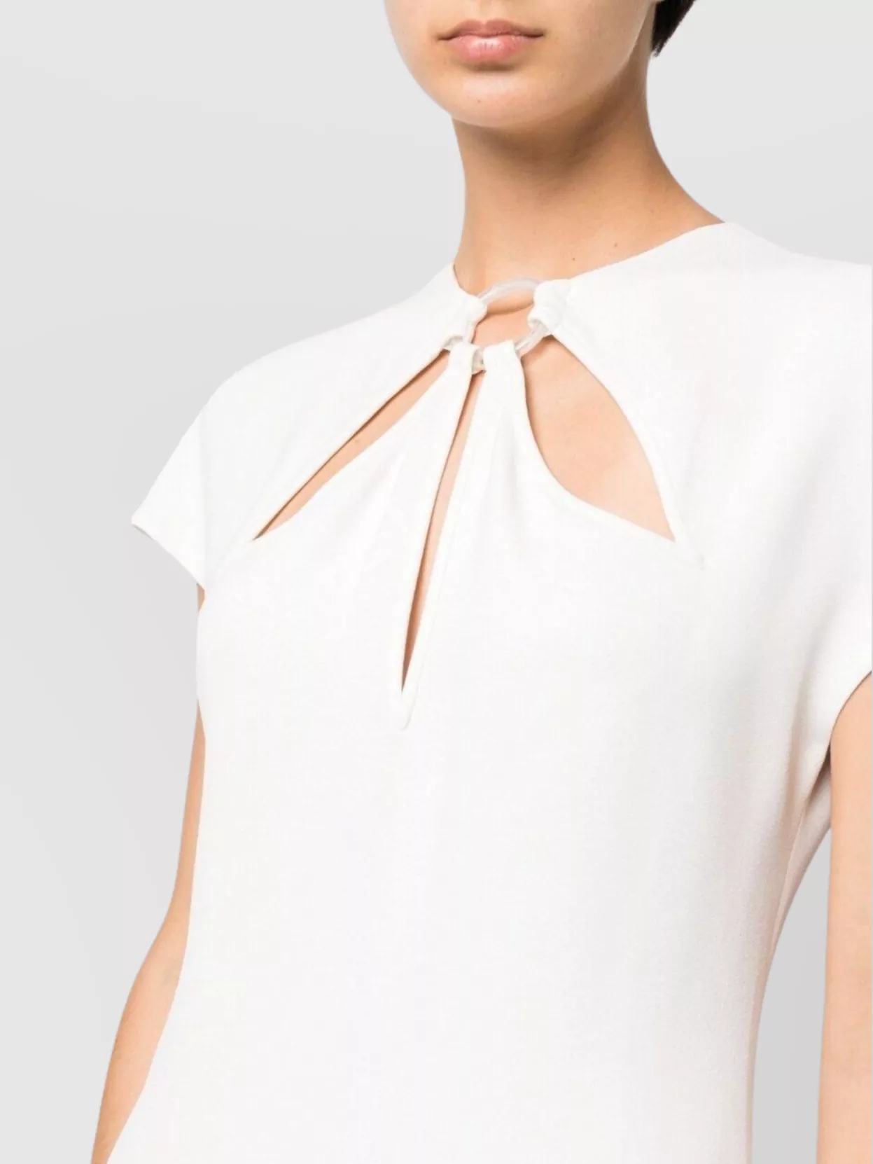 Stella Mccartney Sleeve Keyhole Mini Dress
