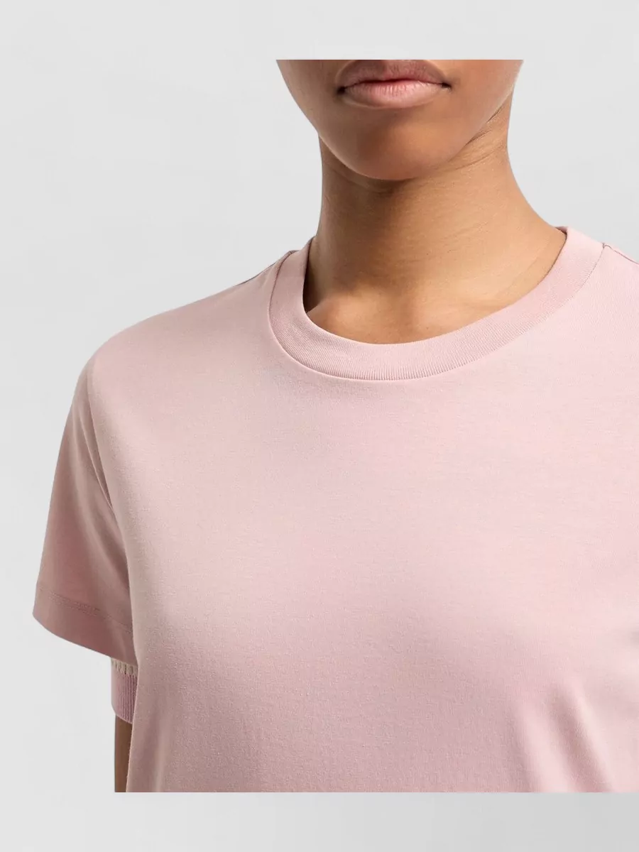 Moncler Cotton Ribbed Crewneck Short-Sleeve T-Shirt